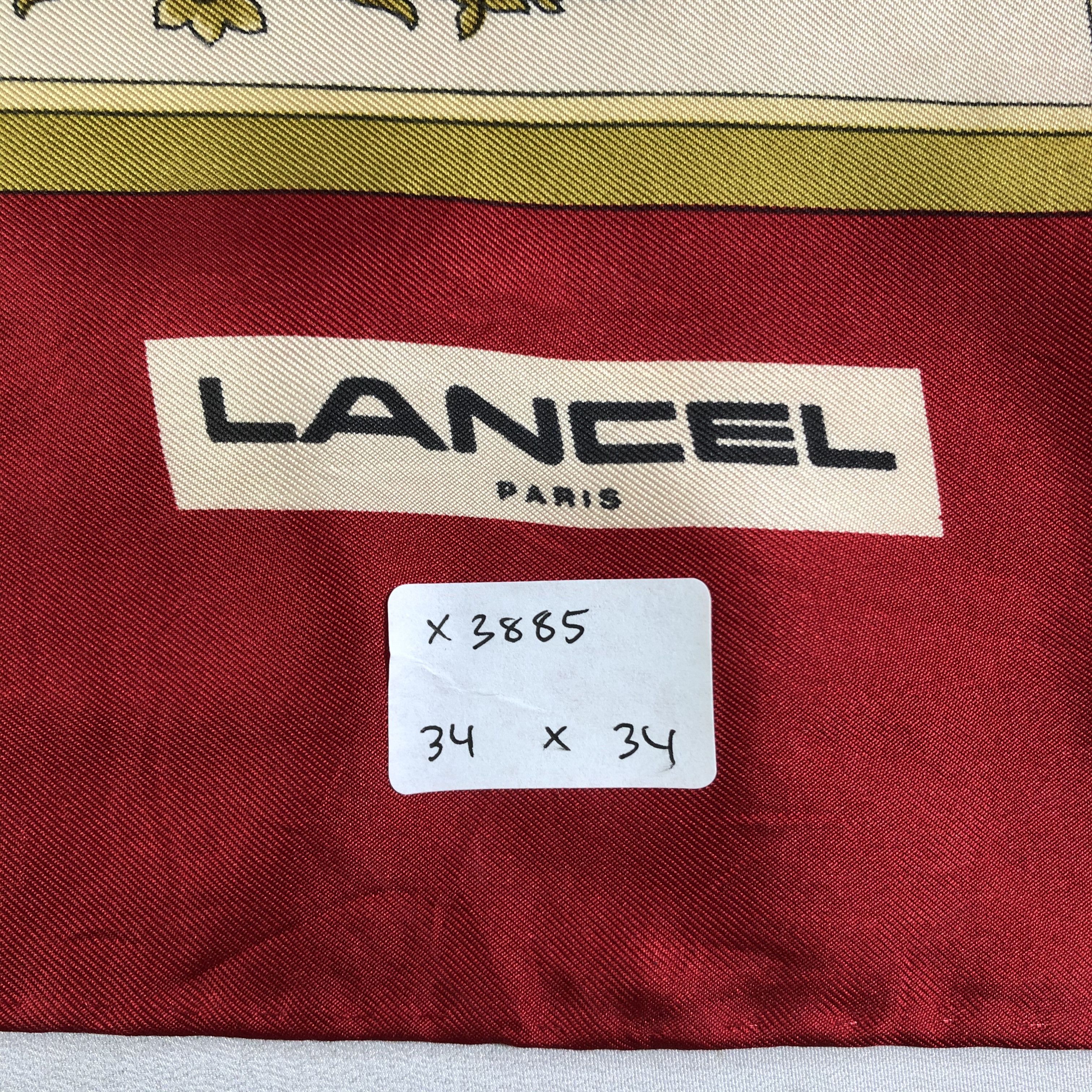 Lancel × Vintage Vintage Lancel Silk Scarf Size ONE SIZE - 5 Thumbnail