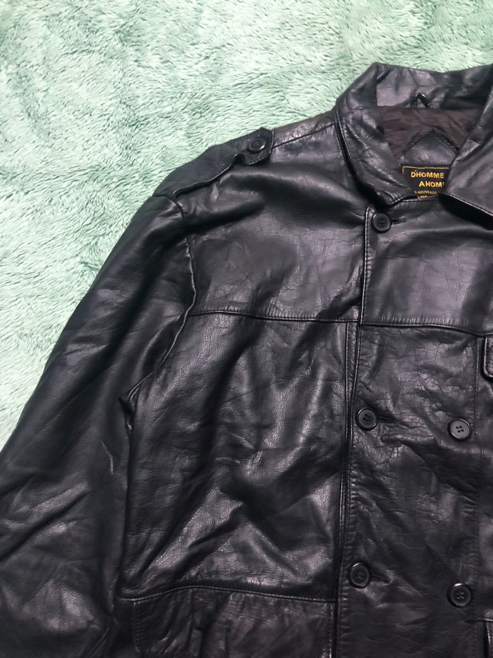 Issey Miyake VTG PARACHUTE CARGO COWHIDE LEATHER JACKET D HOMME AHOMME Size US L / EU 52-54 / 3 - 5 Thumbnail