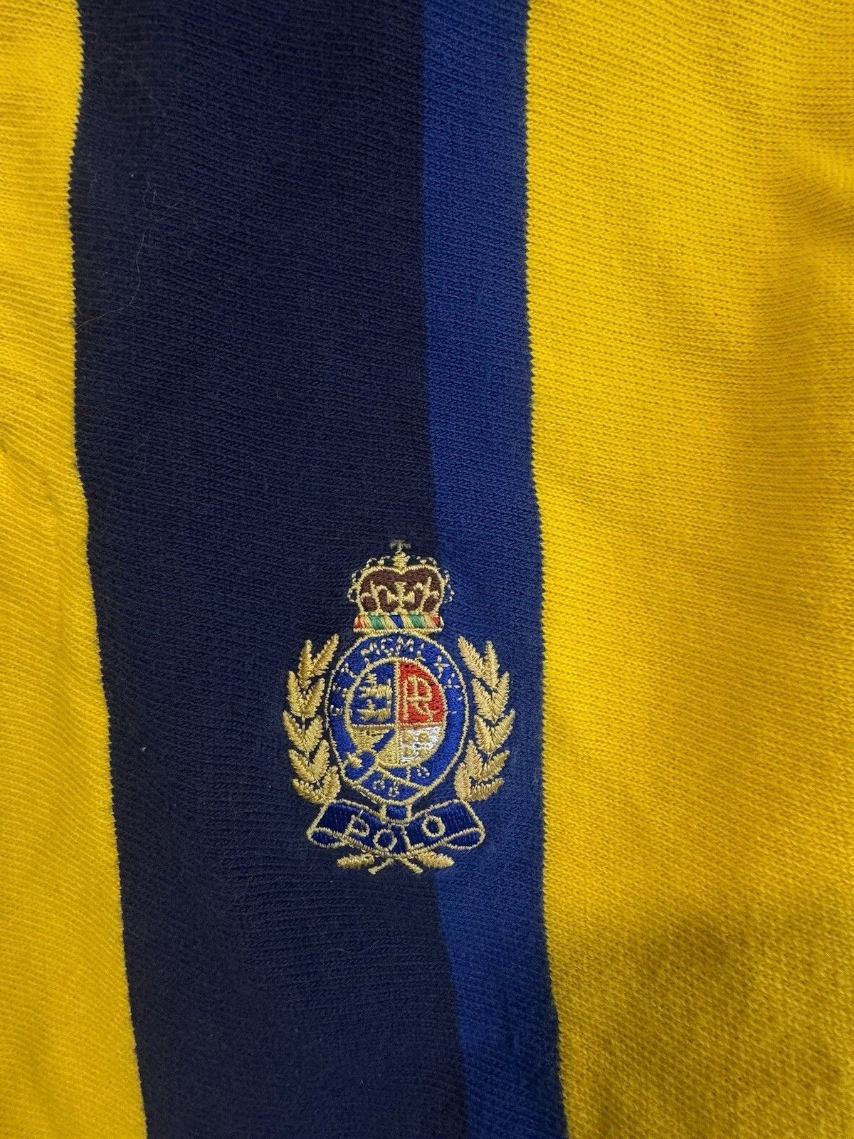 Polo Ralph Lauren Vintage Polo Ralph Lauren Rugby Shirt Yellow / Blue Striped Size US M / EU 48-50 / 2 - 6 Thumbnail