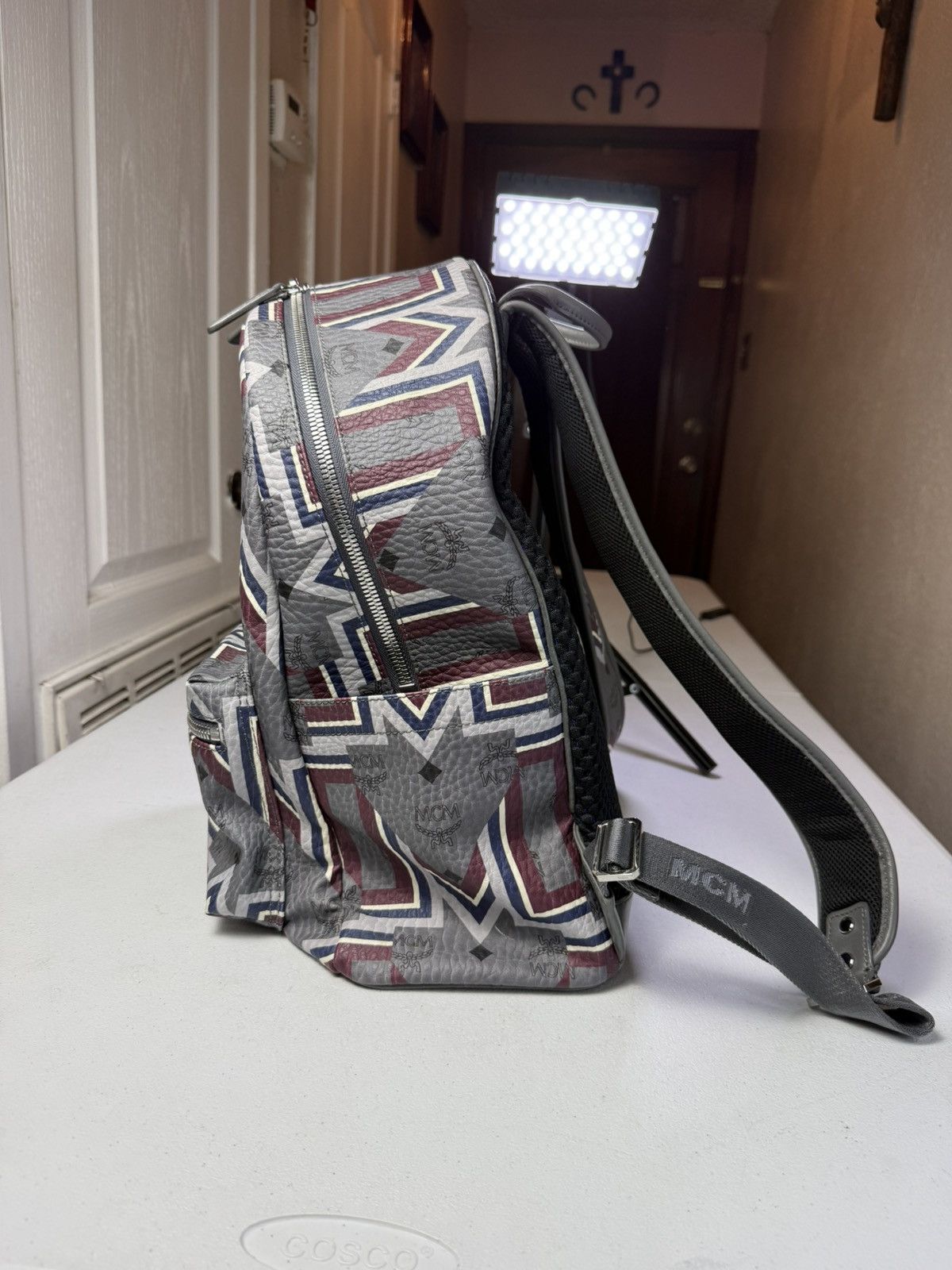 MCM MCM Geometric Chevron Visetos Backpack | Leather Trim | Lot Size ONE SIZE - 4 Thumbnail