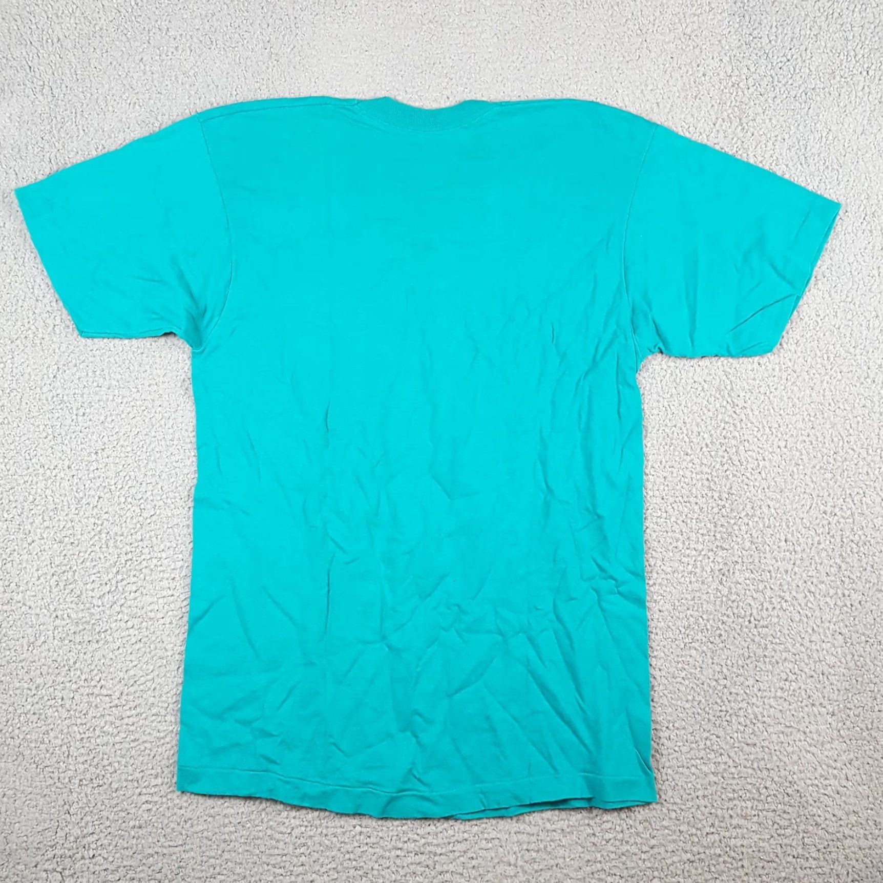 Fruit Of The Loom VINTAGE Fruit of the Loom T-Shirt Mens Teal 90s Grunge Band Retro US Made Size S Short Sleeve Crew Neck Cotton Logo Embroidered Blue Size US S / EU 44-46 / 1 - 4 Thumbnail