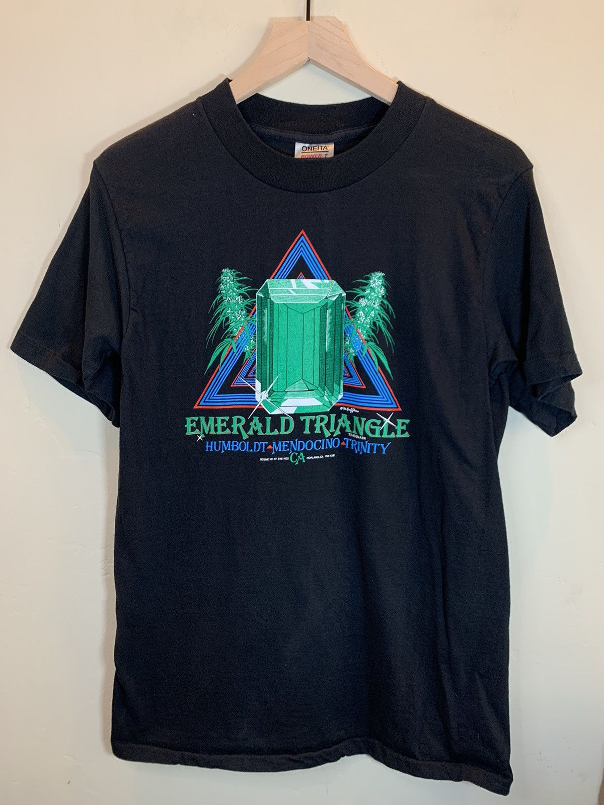 Vintage *RARE* Vintage 1986 Emerald Triangle Single Stitch T-Shirt L Size US L / EU 52-54 / 3 - 1 Thumbnail