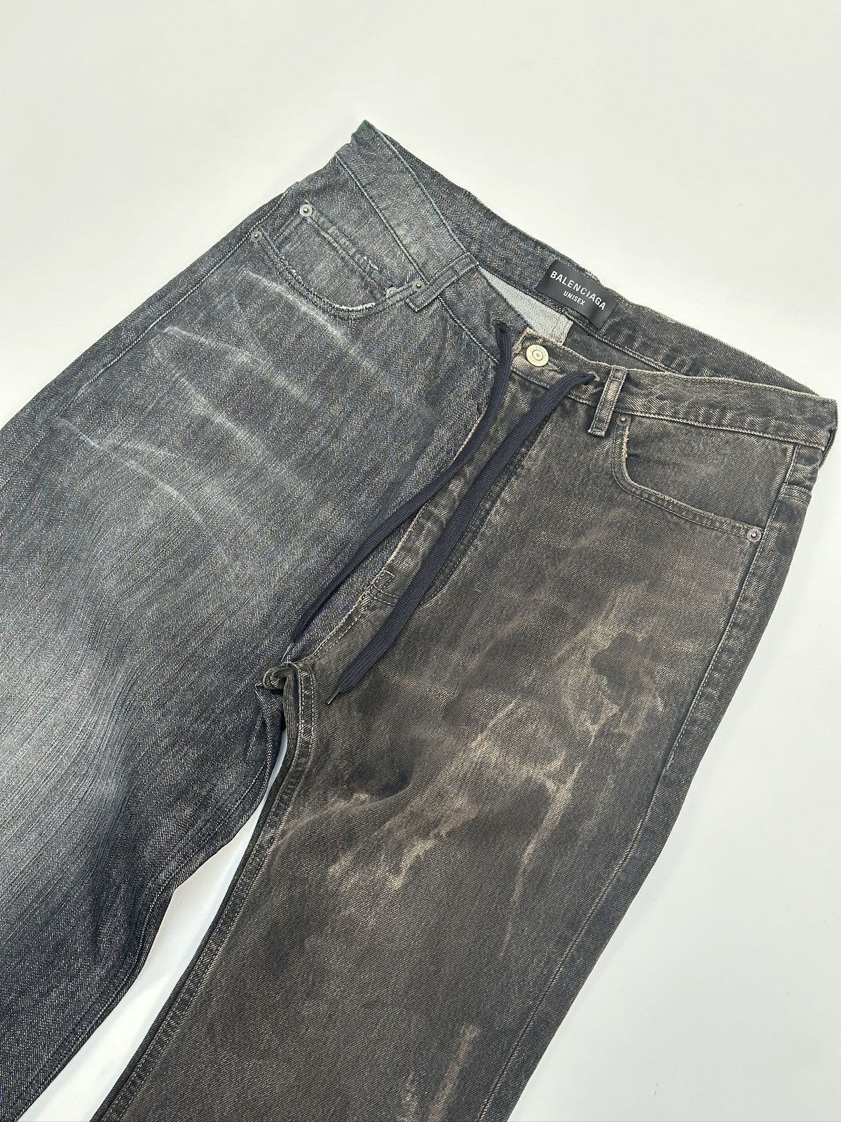 Balenciaga Balenciaga 50/50 Baggy & Flare Denim Pants Size US 30 / EU 46 - 3 Thumbnail
