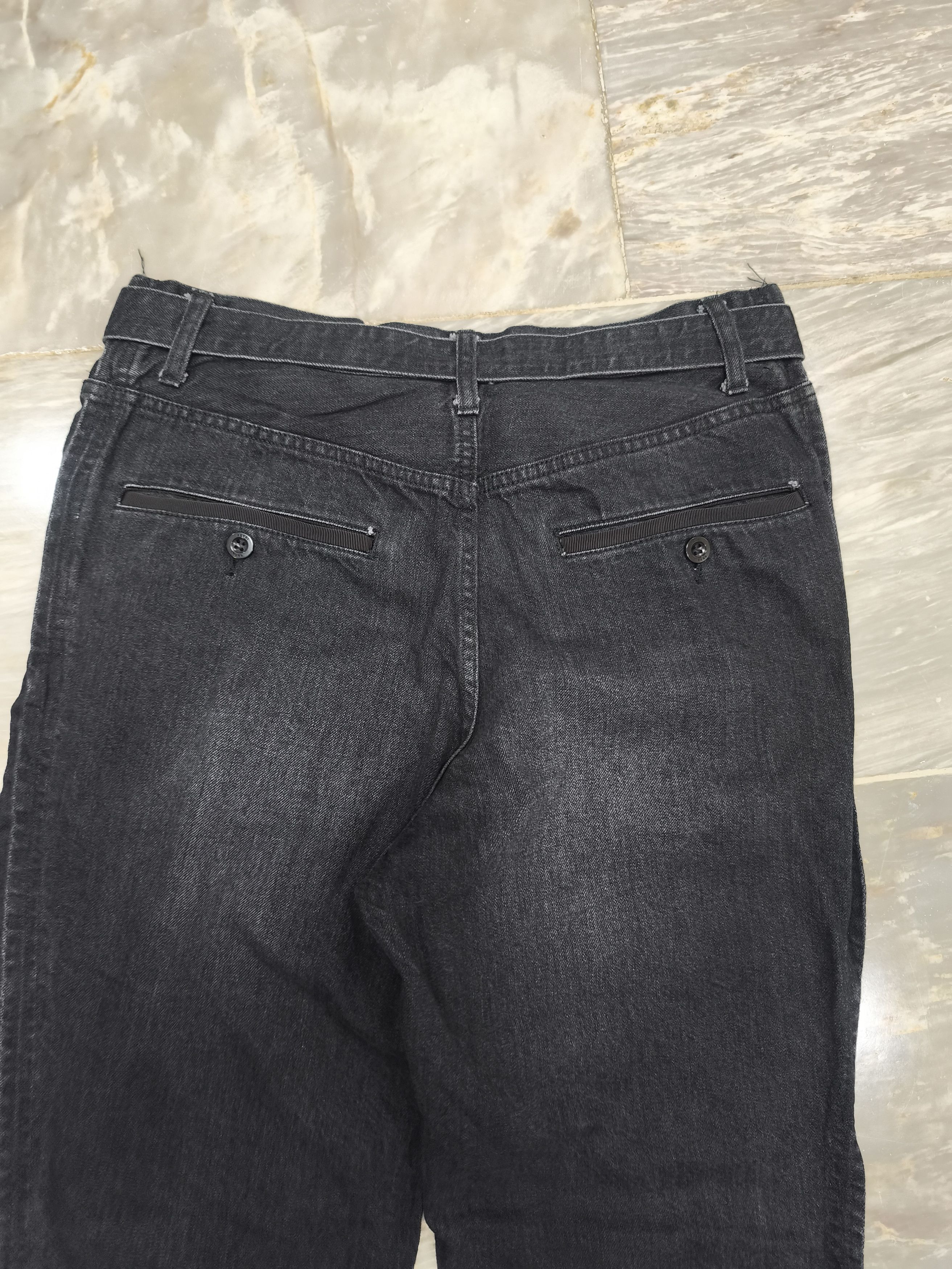 Sacai Sacai Belted Reconstructed Docking Denim Pants Size 33" - 7 Thumbnail