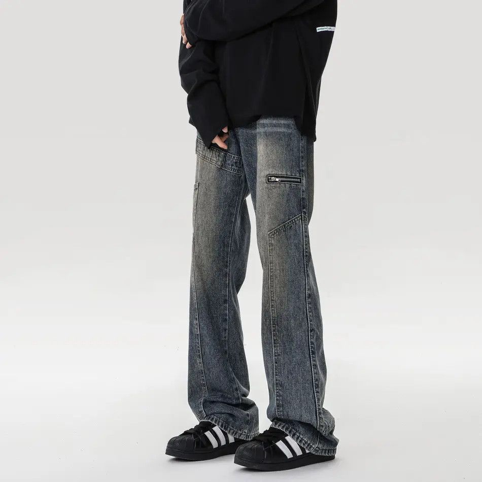 Japanese Brand × Jean Retro loose high street zipper jeans Size US 32 / EU 48 - 1 Thumbnail