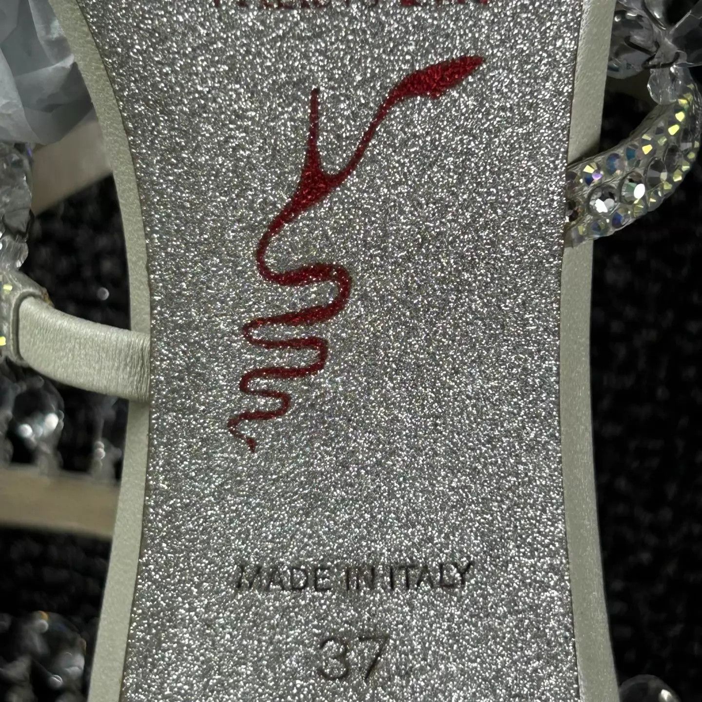 Rene Caovilla Rene Caovilla Silver Crystal-Embellished Sandals 37 Size US 6.5 / IT 36.5 - 7 Thumbnail