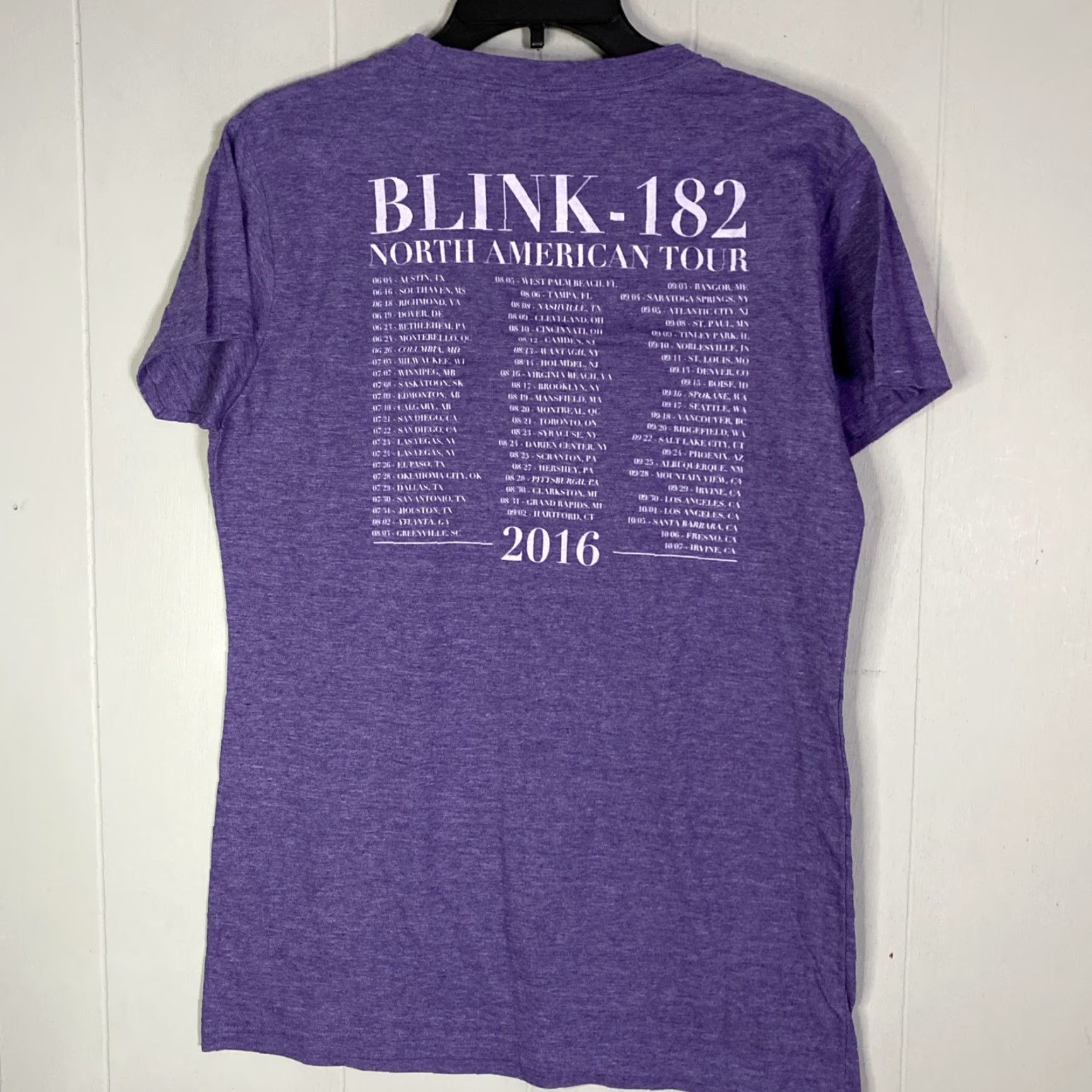 Tultex Blink-182 Womens 2XL T-Shirt California Tour Double-Sided Purple 2016 Concert Band Shirt Womens Size XXL / US 16-18 / IT 52-54 - 5 Thumbnail