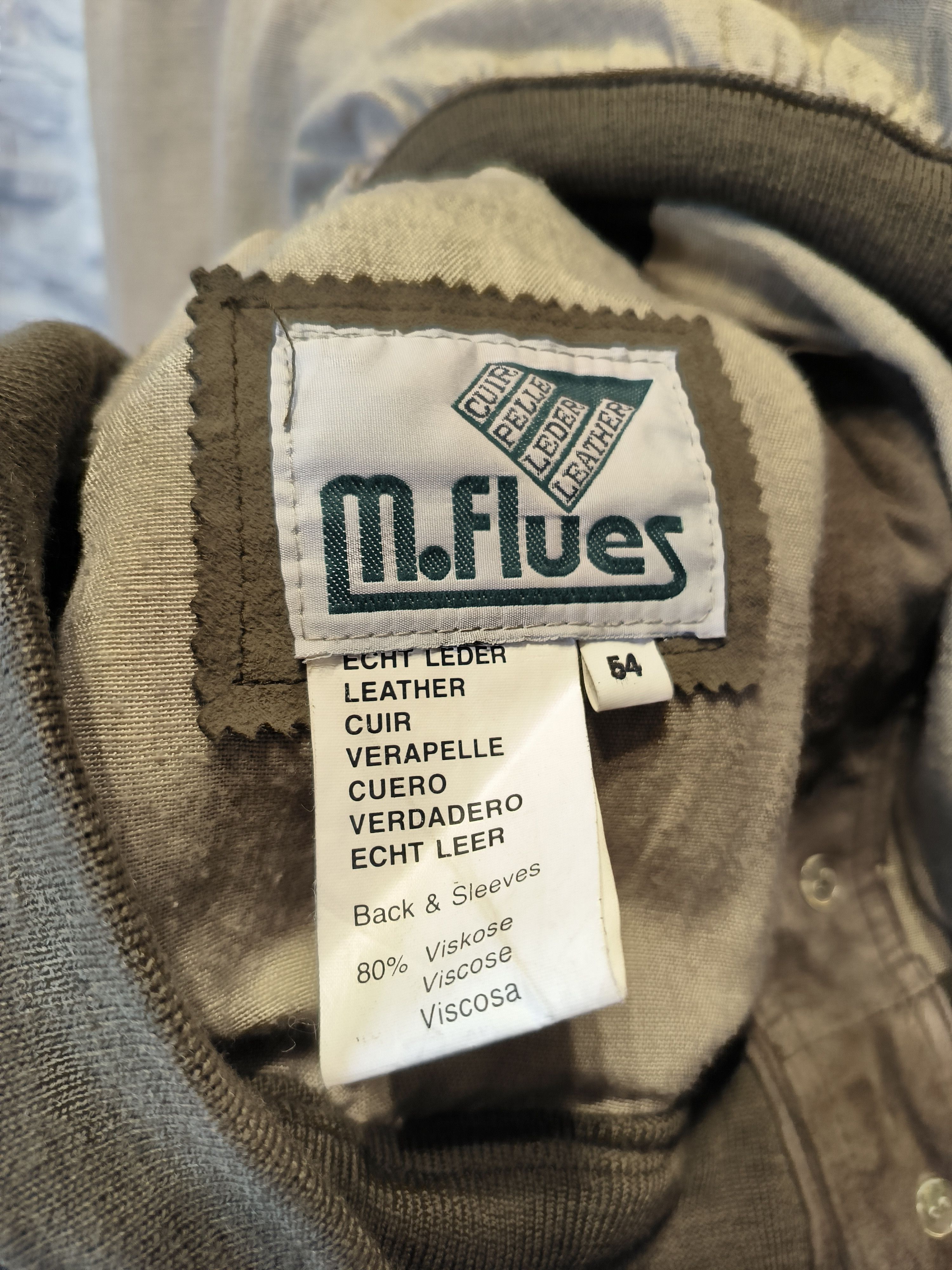 Other × Vintage M.Flues Vintage Leather Jacket Linen Size US L / EU 52-54 / 3 - 5 Thumbnail