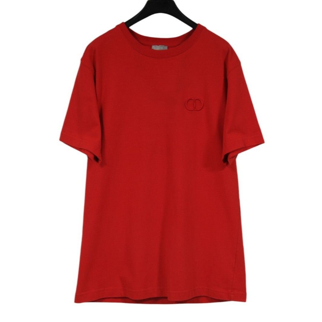 Embroidered CD Logo T Shirt XL Red