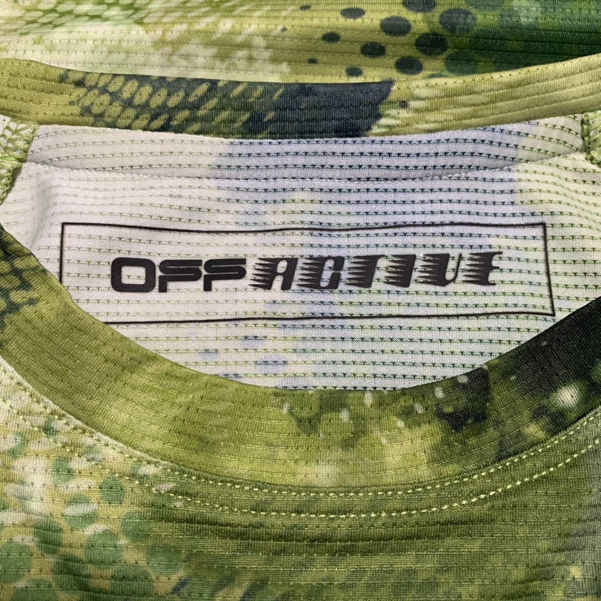 Off-White Off White Medium Active Camo Logo Green Tee Virgil Abloh Size US M / EU 48-50 / 2 - 4 Thumbnail