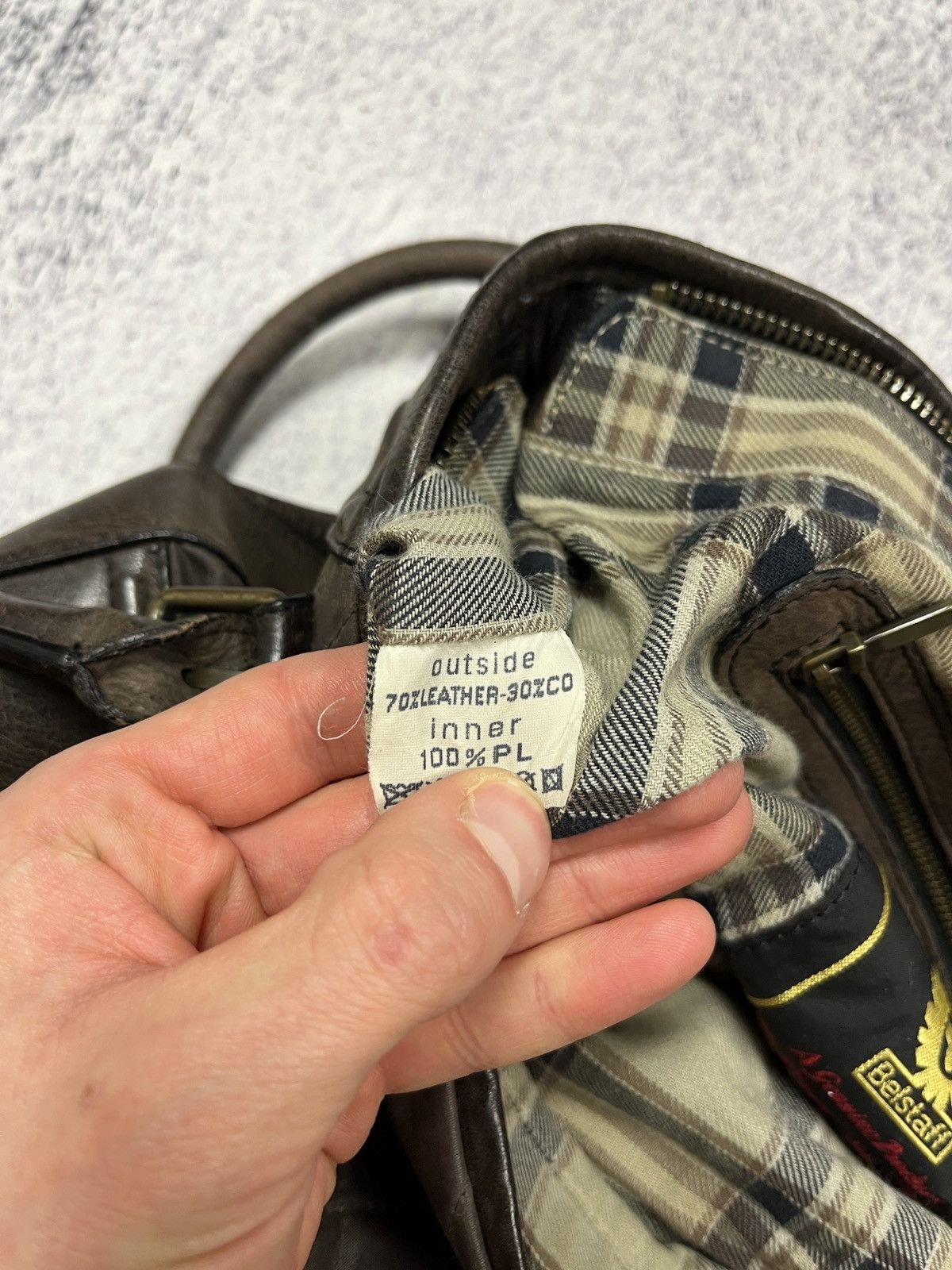 Belstaff × Vintage Vintage Belstaff Audrey Shoulder Bag Waxed Leather 90’s Size ONE SIZE - 16 Thumbnail
