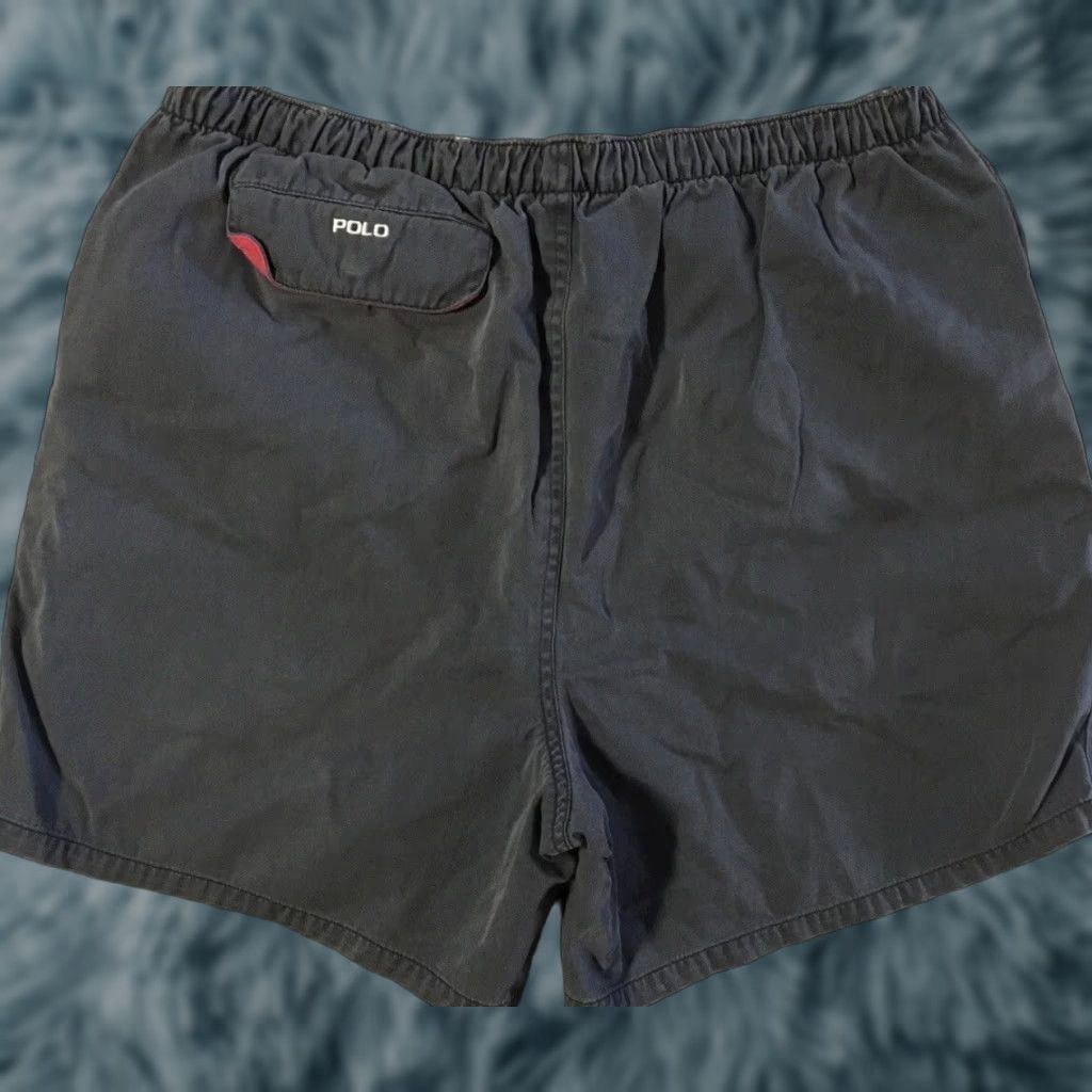 Polo Ralph Lauren Vtg 90s Polo Ralph Lauren Faded Spellout Drawstring Shorts Polo Ralph Lauren Shirt Men L Gray 90s Grunge Logo Polo Ralph Lauren Mens Shorts Size US L / EU 52-54 / 3 - 1 Thumbnail