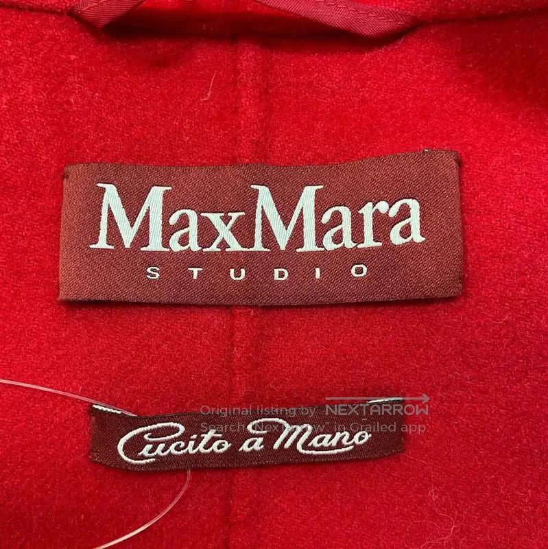 Max Mara MaxMara Red Wool Women's Coat . Size XL / US 12-14 / IT 48-50 - 3 Thumbnail