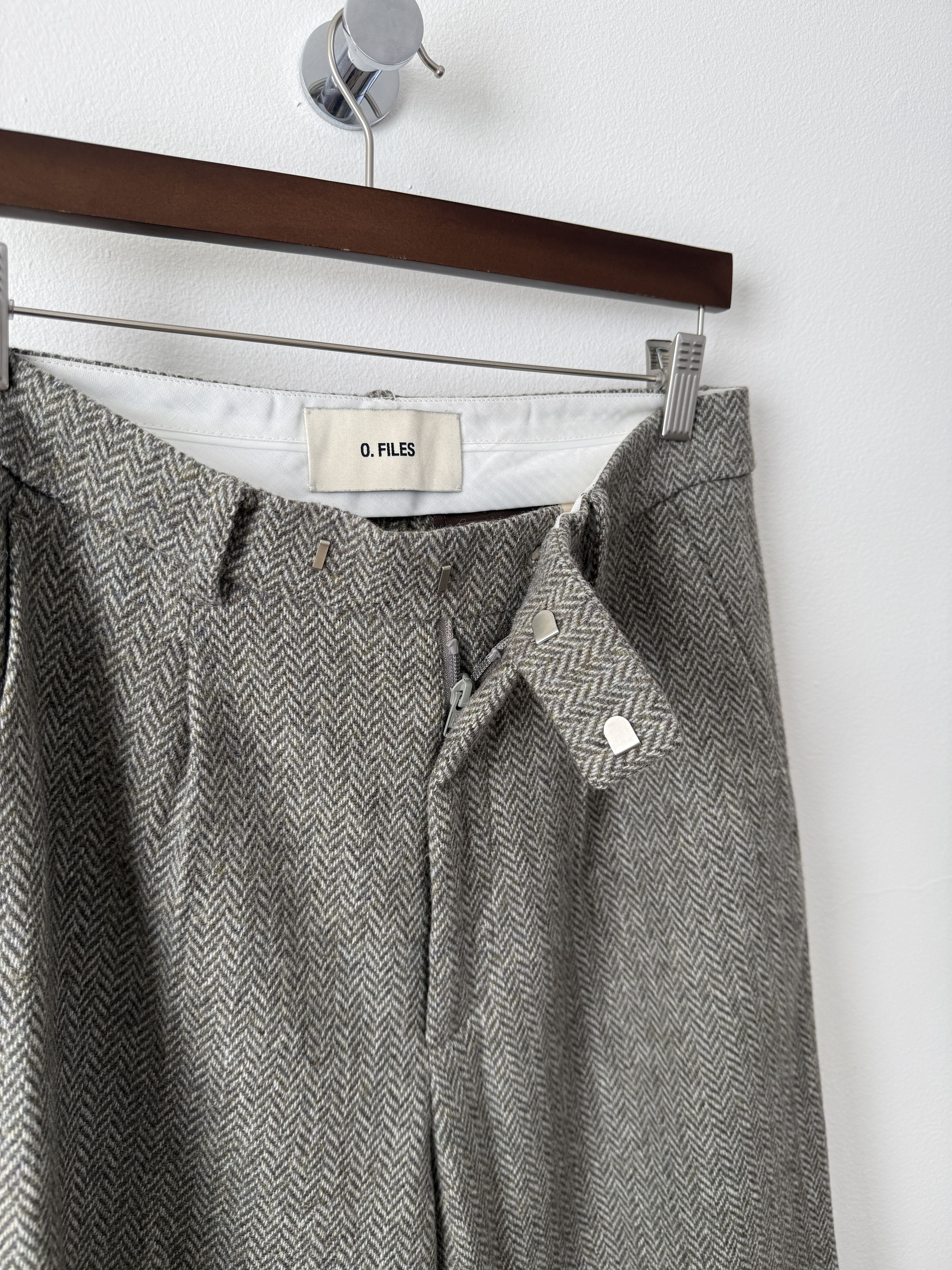 Ojardorf O. Files Herringbone Wool Trousers Size US 32 / EU 48 - 14 Thumbnail