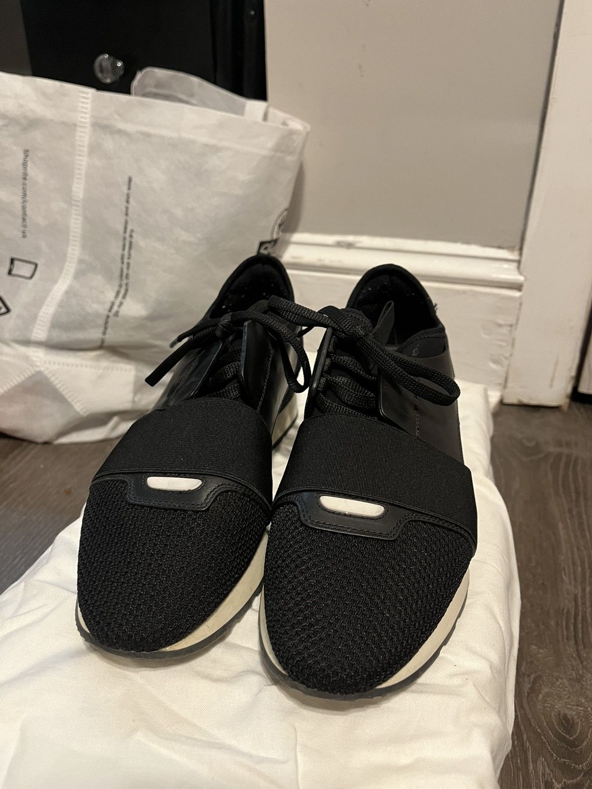 Balenciaga Balenciaga Race Runner Black/White EU38 Size US 8 / IT 38 - 2 Thumbnail