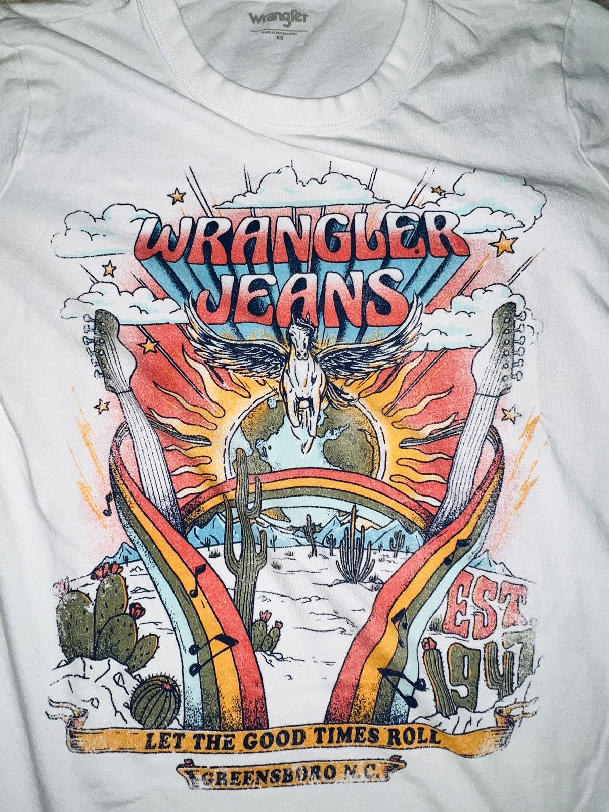Wrangler WRANGLER Jeans T-shirt Size XS / US 0-2 / IT 36-38 - 2 Thumbnail