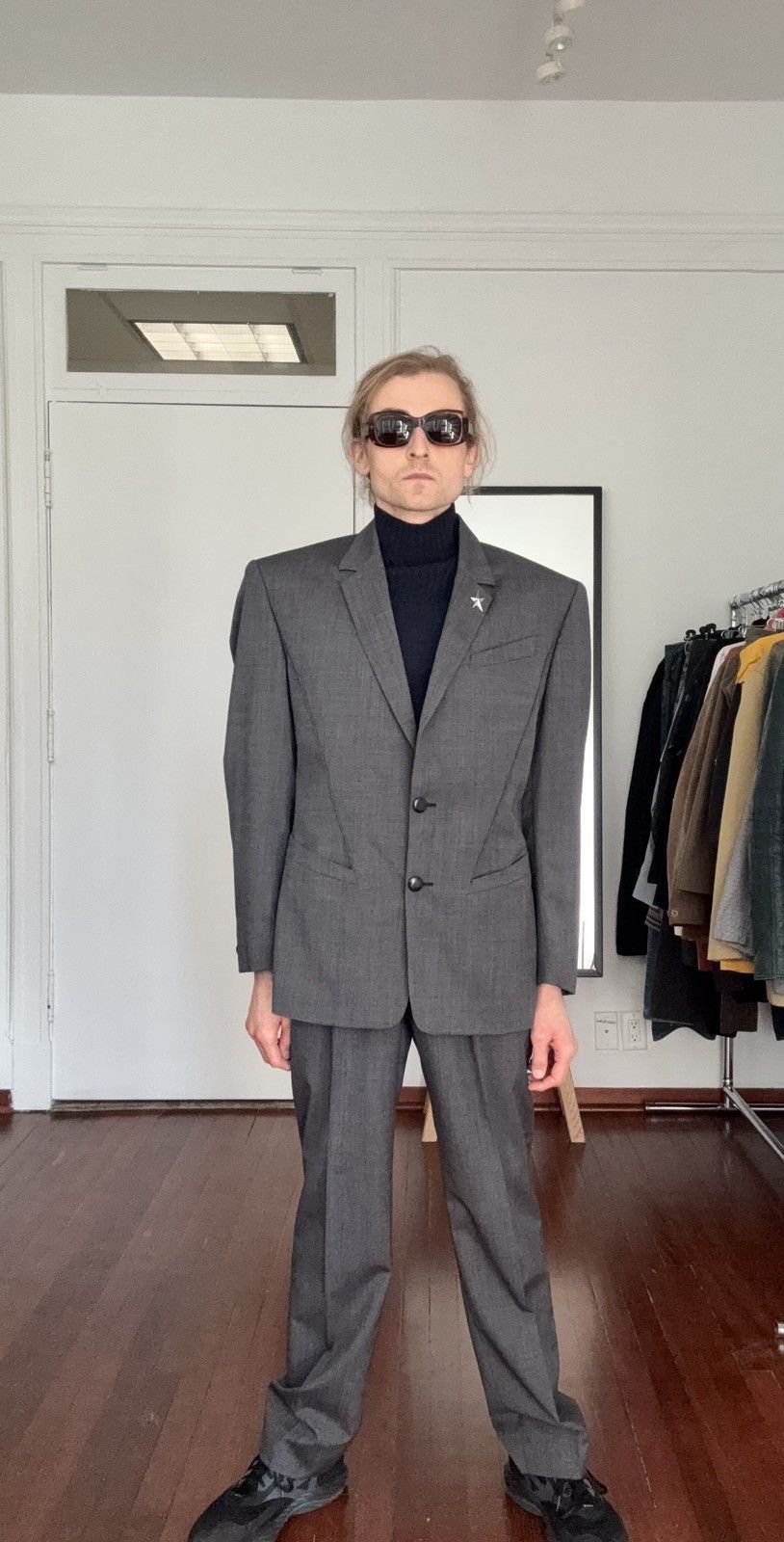 Thierry Mugler MUGLER Archive 1980’s Museum Held Signature Big Suit Set Size 48S - 12 Thumbnail