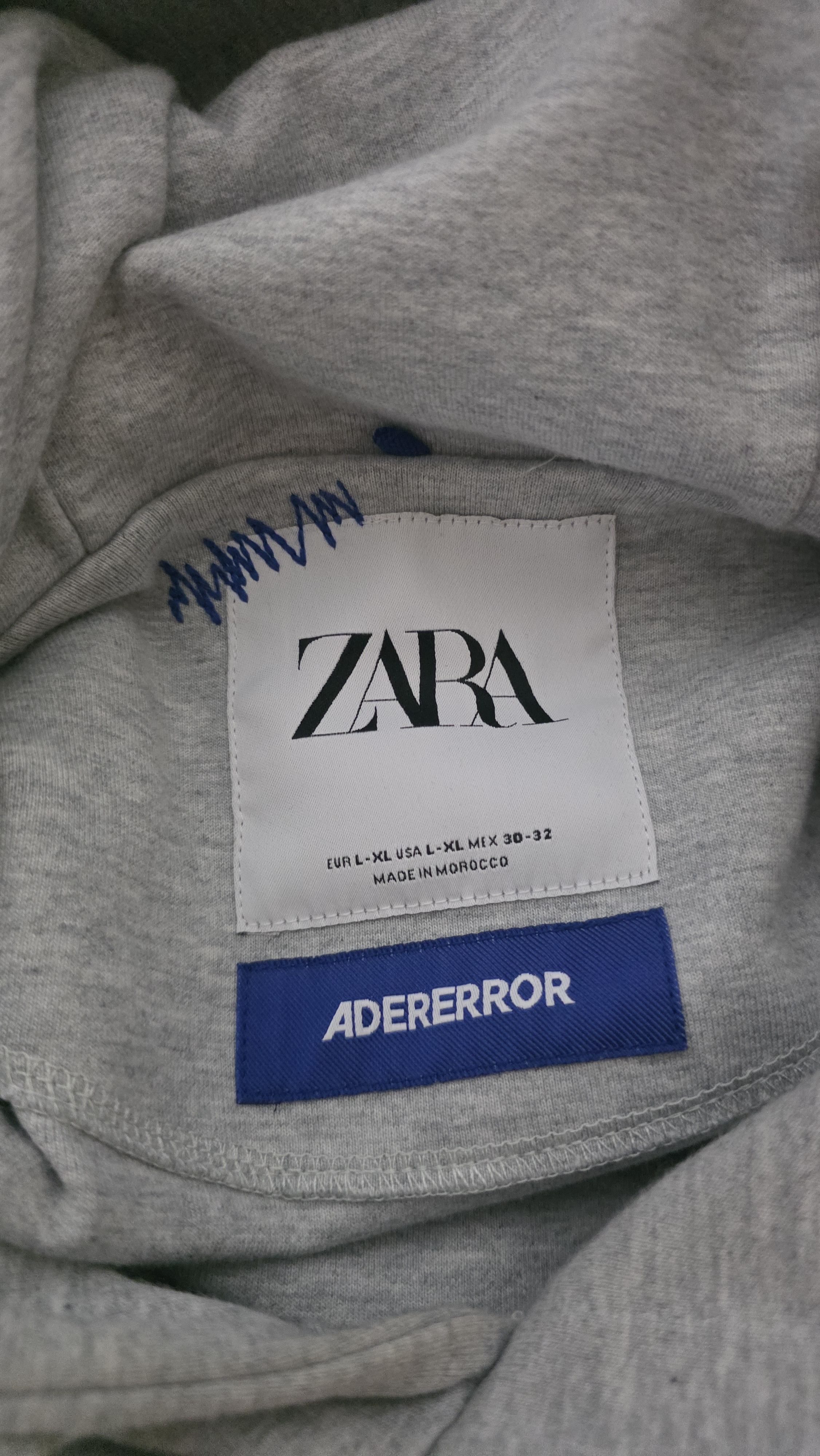 Ader Error × Zara ADER error x Zara Embroidered Sweatshirt Grey Marl Size US XL / EU 56 / 4 - 4 Thumbnail