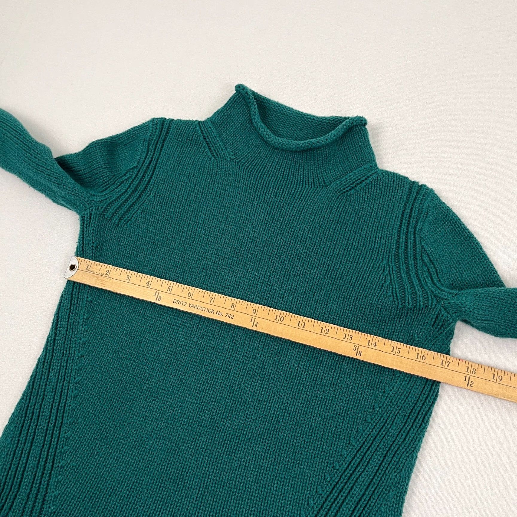 J.Crew VINTAGE J.CREW Sweater Crew Neck Oarsman Knit Green Womens XS Pullover Regular Classic Preppy Retro Knit Style 100% Cotton Ribbed Academia K5924 Size XS / US 0-2 / IT 36-38 - 4 Thumbnail