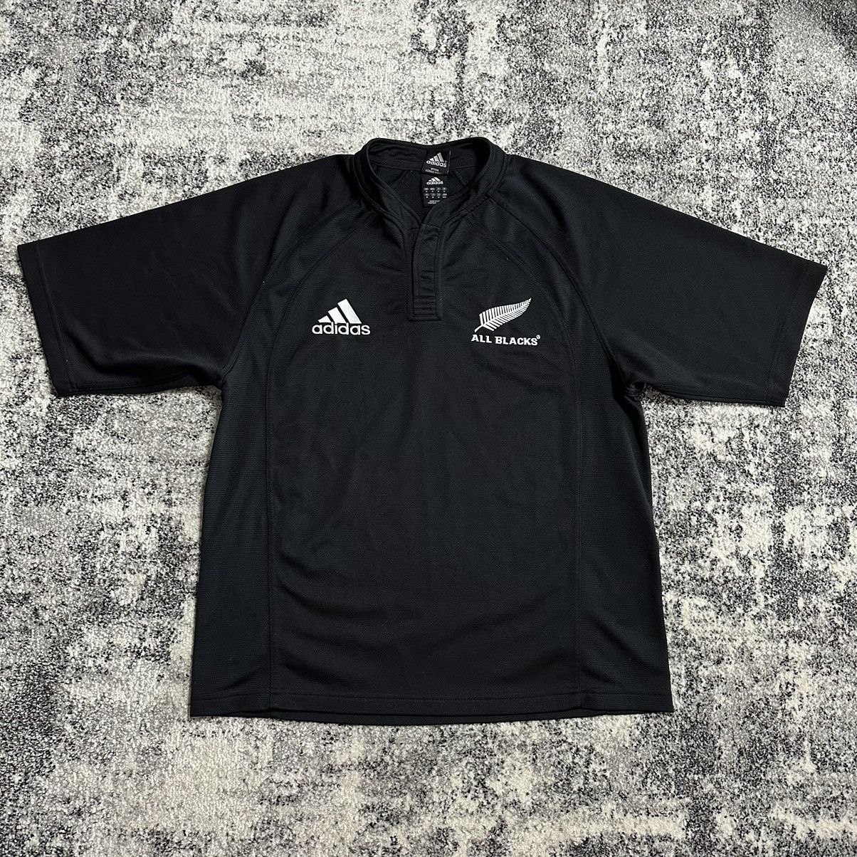 Adidas 2005 Adidas All Blacks Rugby Jersey Vintage rare Y2K Size US M / EU 48-50 / 2 - 2 Thumbnail