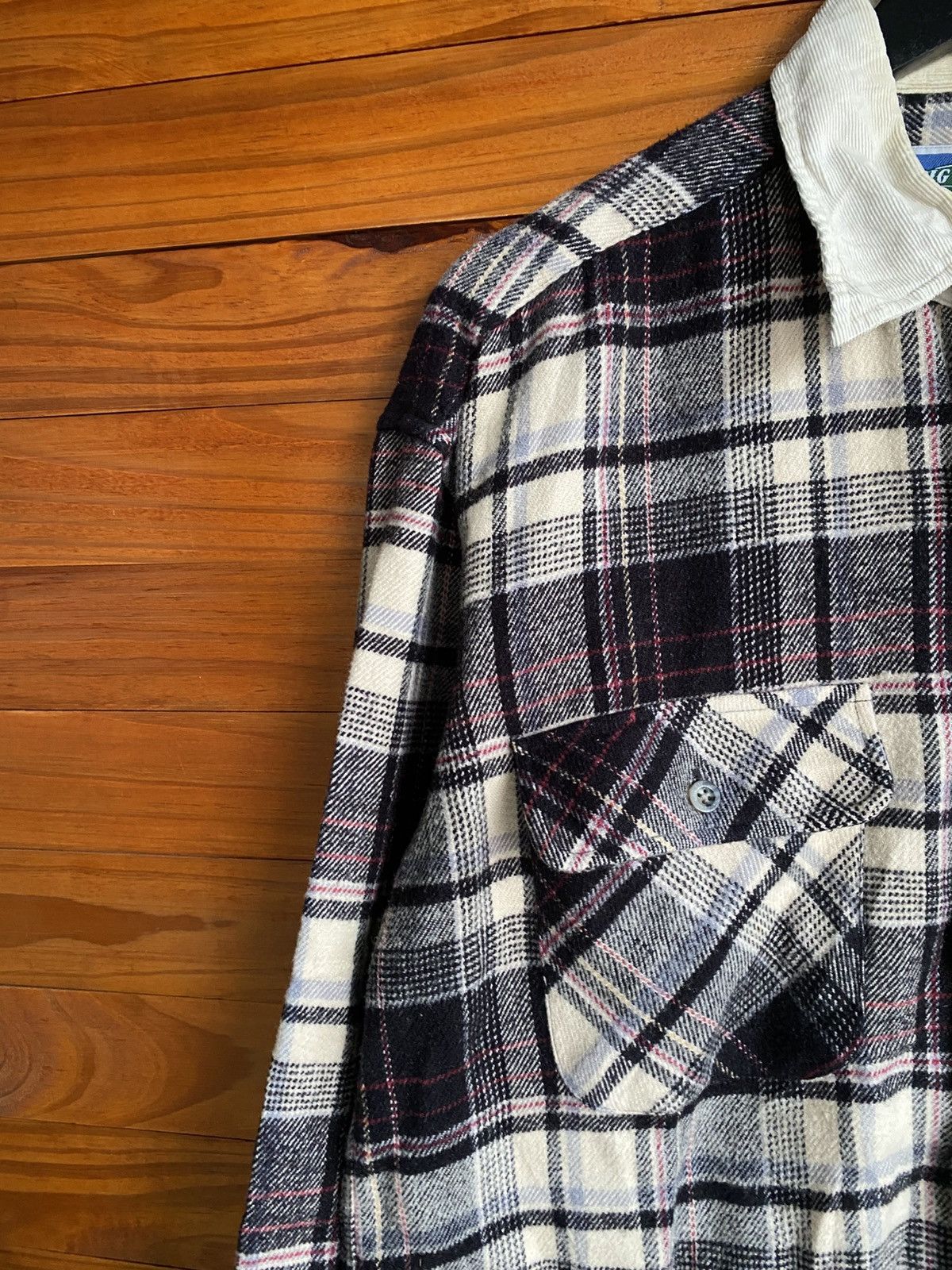 Vintage Vintage Big Field Heavy Flannel Shirt – Corduroy Collar Size US L / EU 52-54 / 3 - 9 Thumbnail