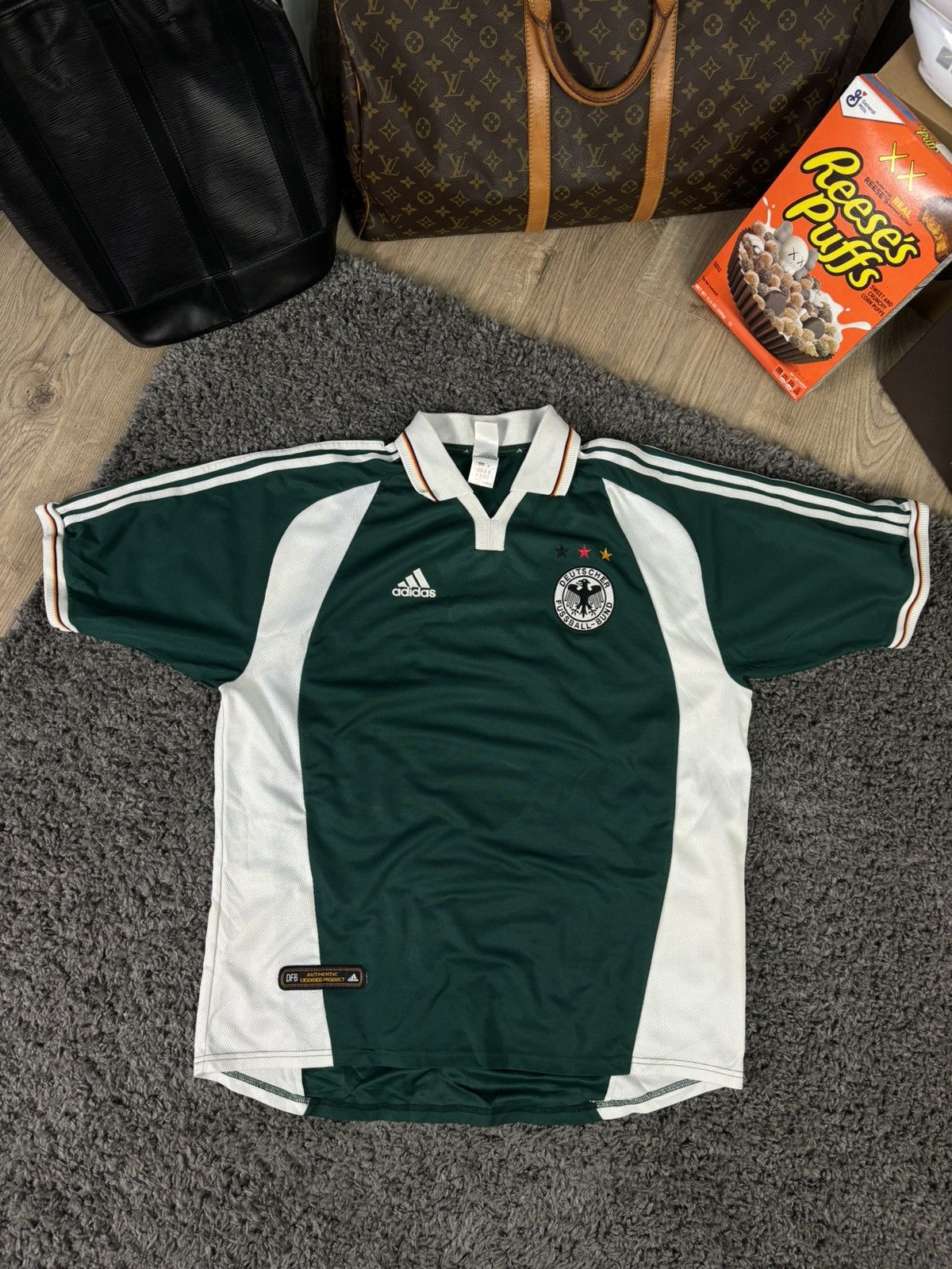 Adidas × Vintage Vintage Germany Adidas 2000/02 Jersey Away Football Shirt Size US XL / EU 56 / 4 - 1 Thumbnail