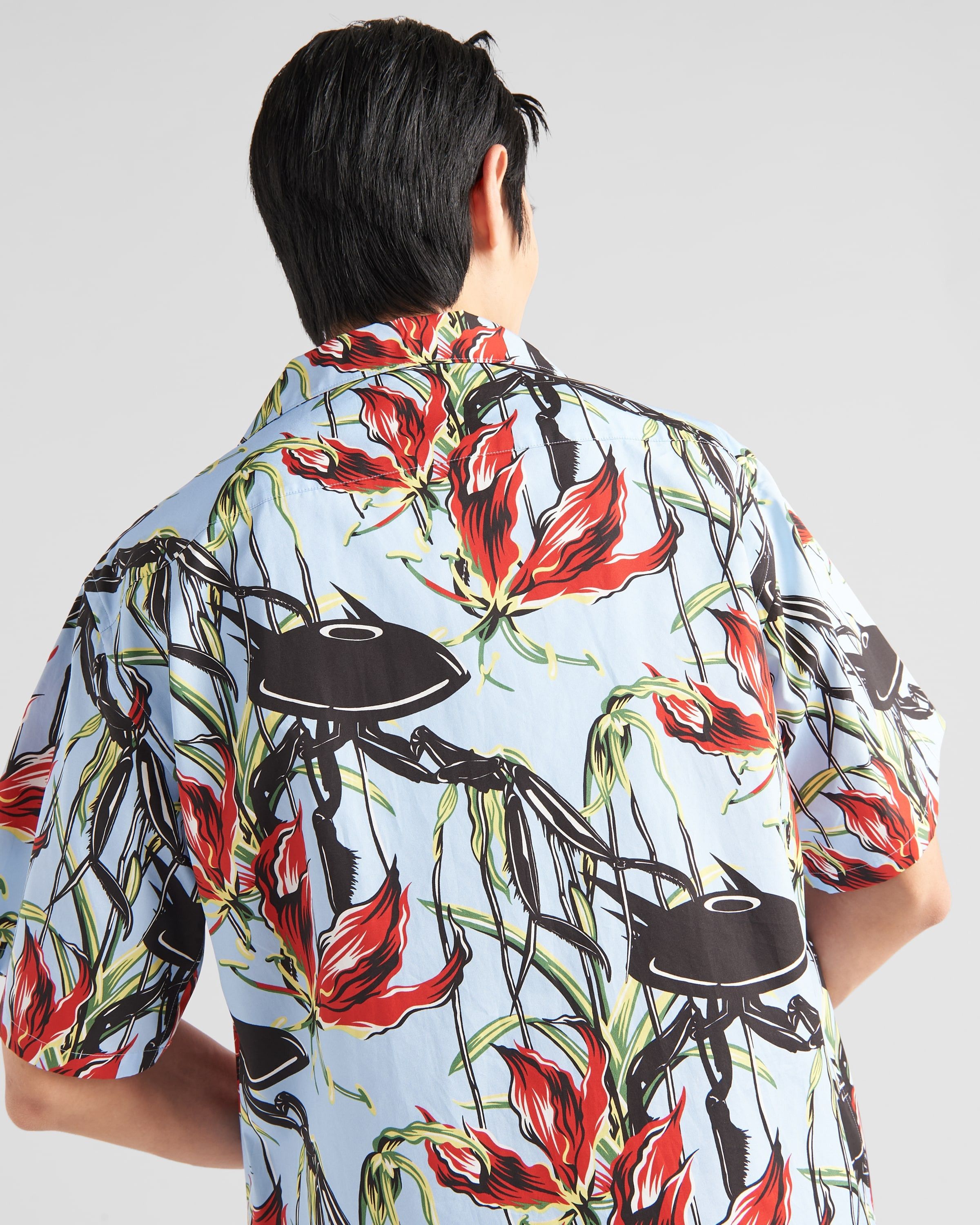 Prada o1bcso1str1025 Popeline Short-Sleeved Shirt in Multicolor Size US L / EU 52-54 / 3 - 4 Thumbnail