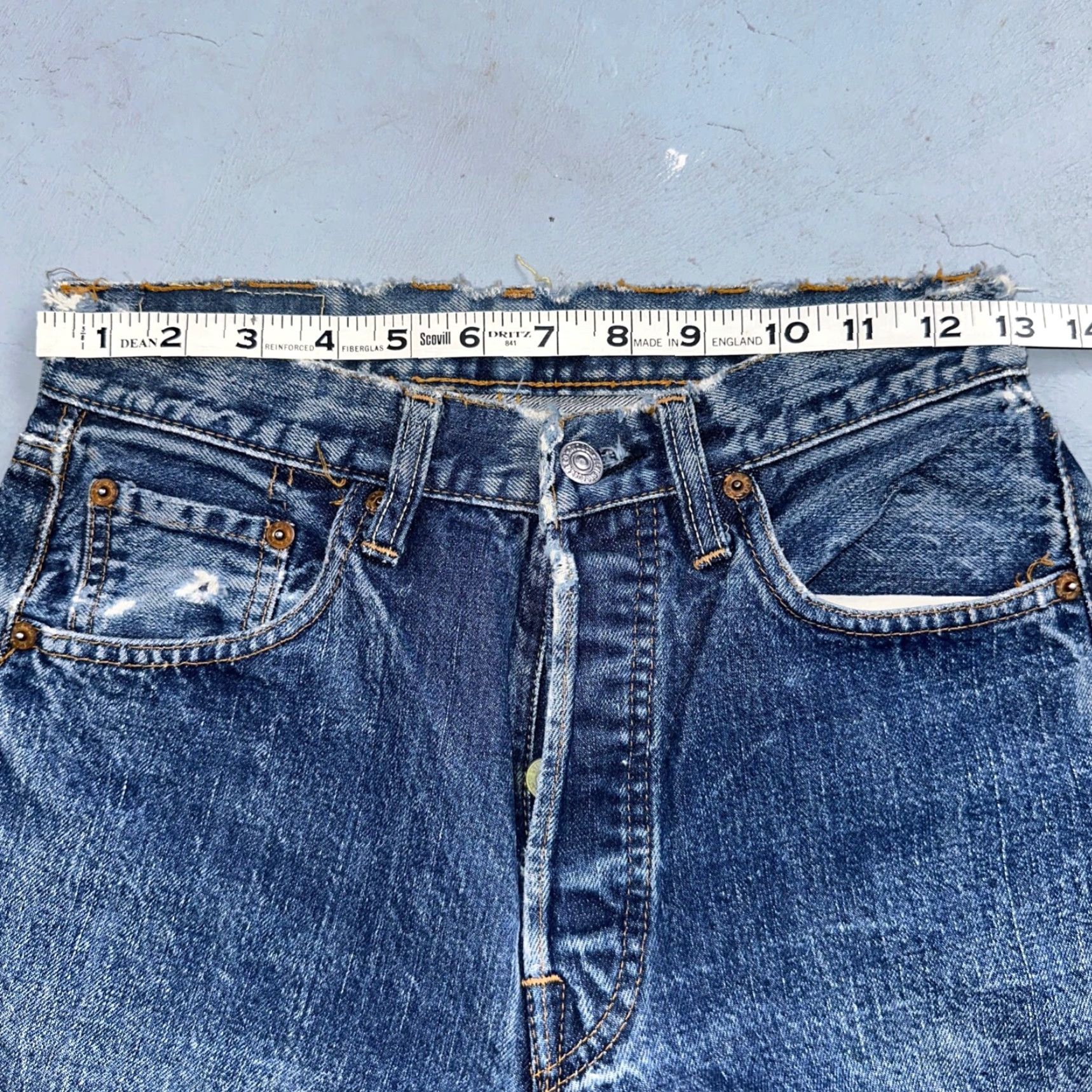 Levi's VINTAGE Levi's 501 XX Jeans 28x32 USA Big E 60s 70s Straight Button Fly Denim Blue Cotton Size US 28 / EU 44 - 7 Thumbnail