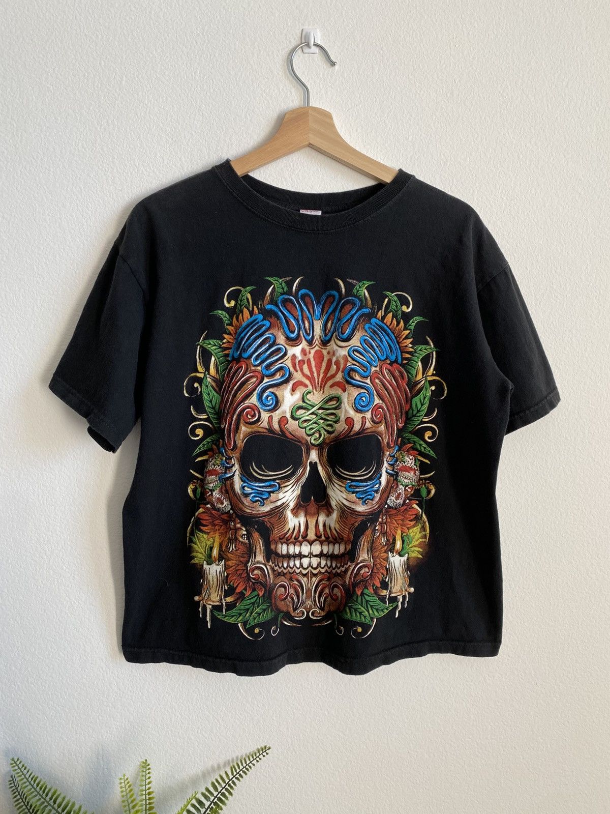 Vintage Day of the Dead Skull Tee Size US S / EU 44-46 / 1 - 1 Thumbnail