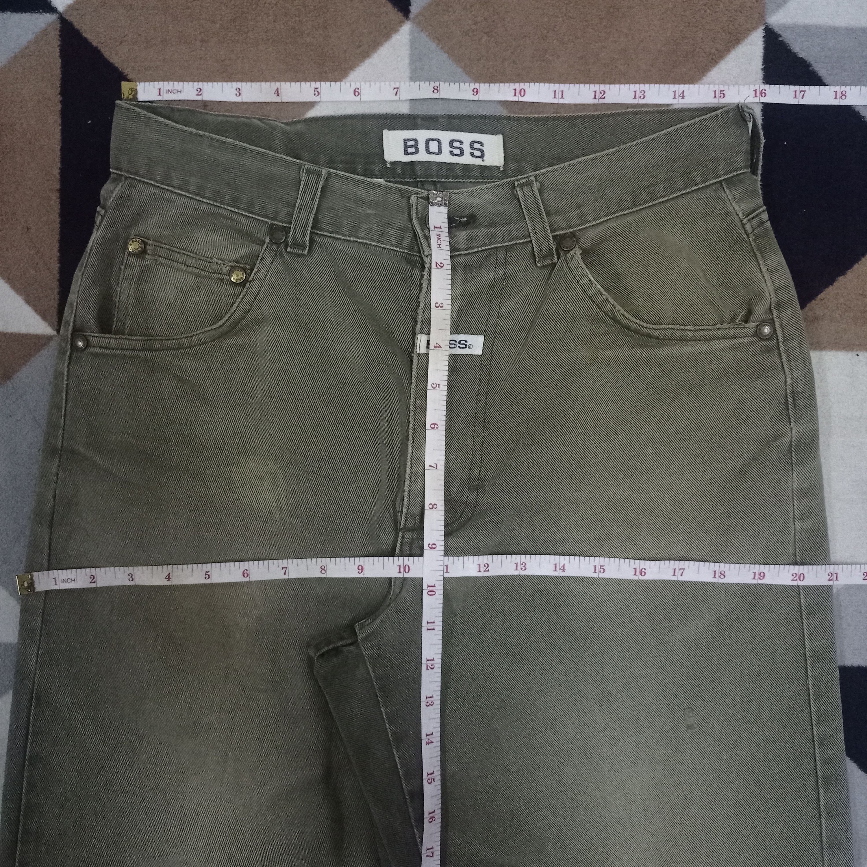Hugo Boss Vintage BOSS Distressed Baggy Denim Pants 31x28 Size US 31 - 7 Thumbnail