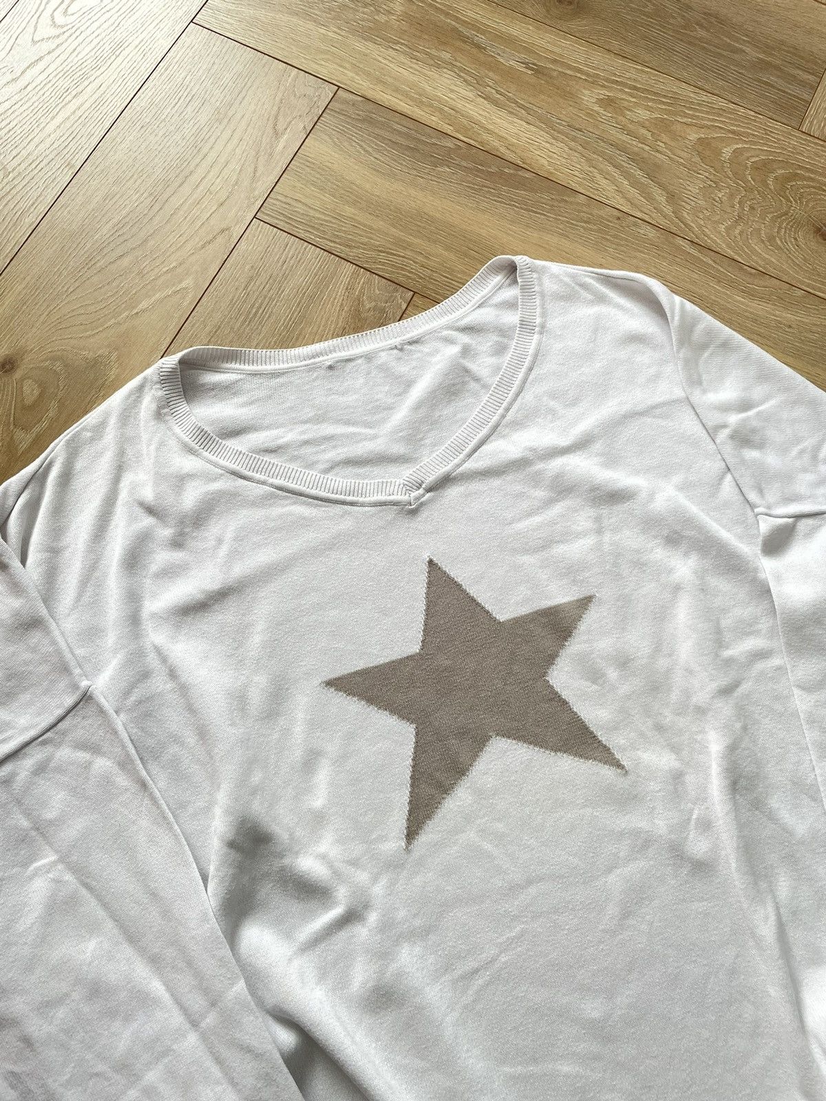 Japanese Brand × Vintage Vintage Y2k Star Sweater Jumper Avant Garde Opium Grunge 00s Size XXL / US 16-18 / IT 52-54 - 4 Thumbnail
