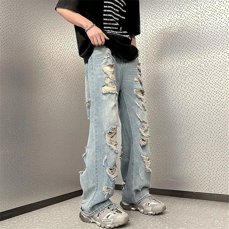 Jean × Vintage High Street Ripped Jeans Size US 32 / EU 48 - 3 Thumbnail