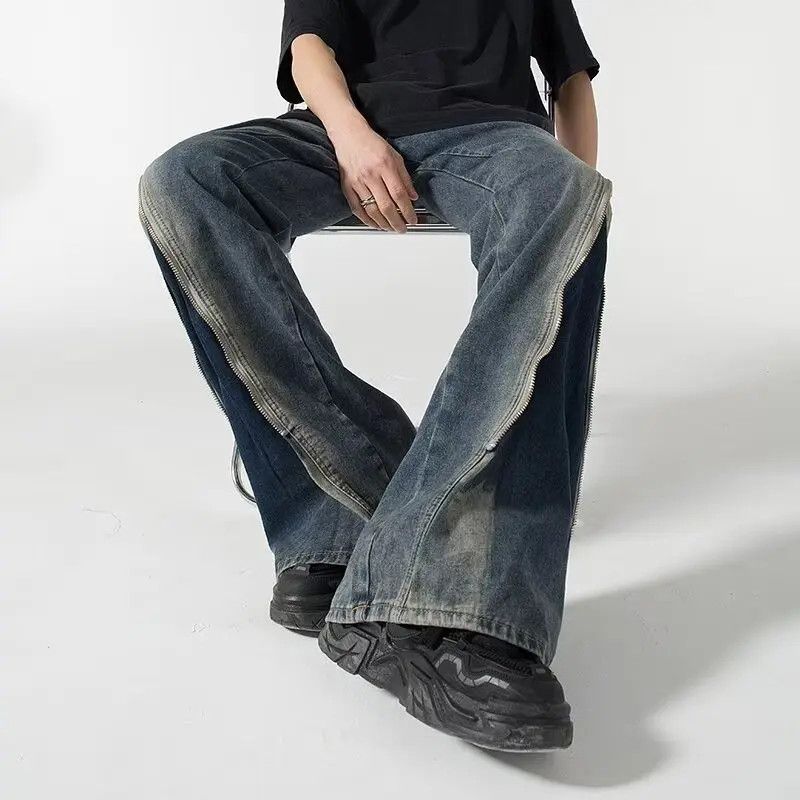 Japanese Brand × Jean Retro loose straight leg micro flared jeans Size US 32 / EU 48 - 3 Thumbnail
