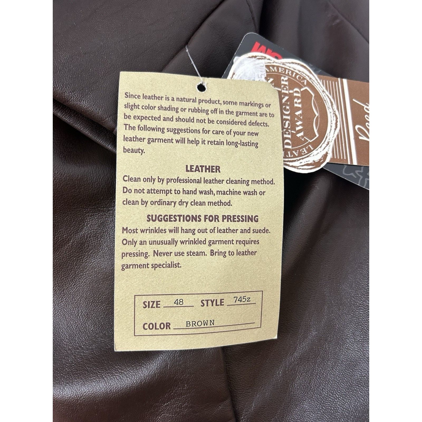 Reed VTG 90s Reed Leather Jacket Brown Overcoat XXL NWT Size US XXL / EU 58 / 5 - 12 Thumbnail