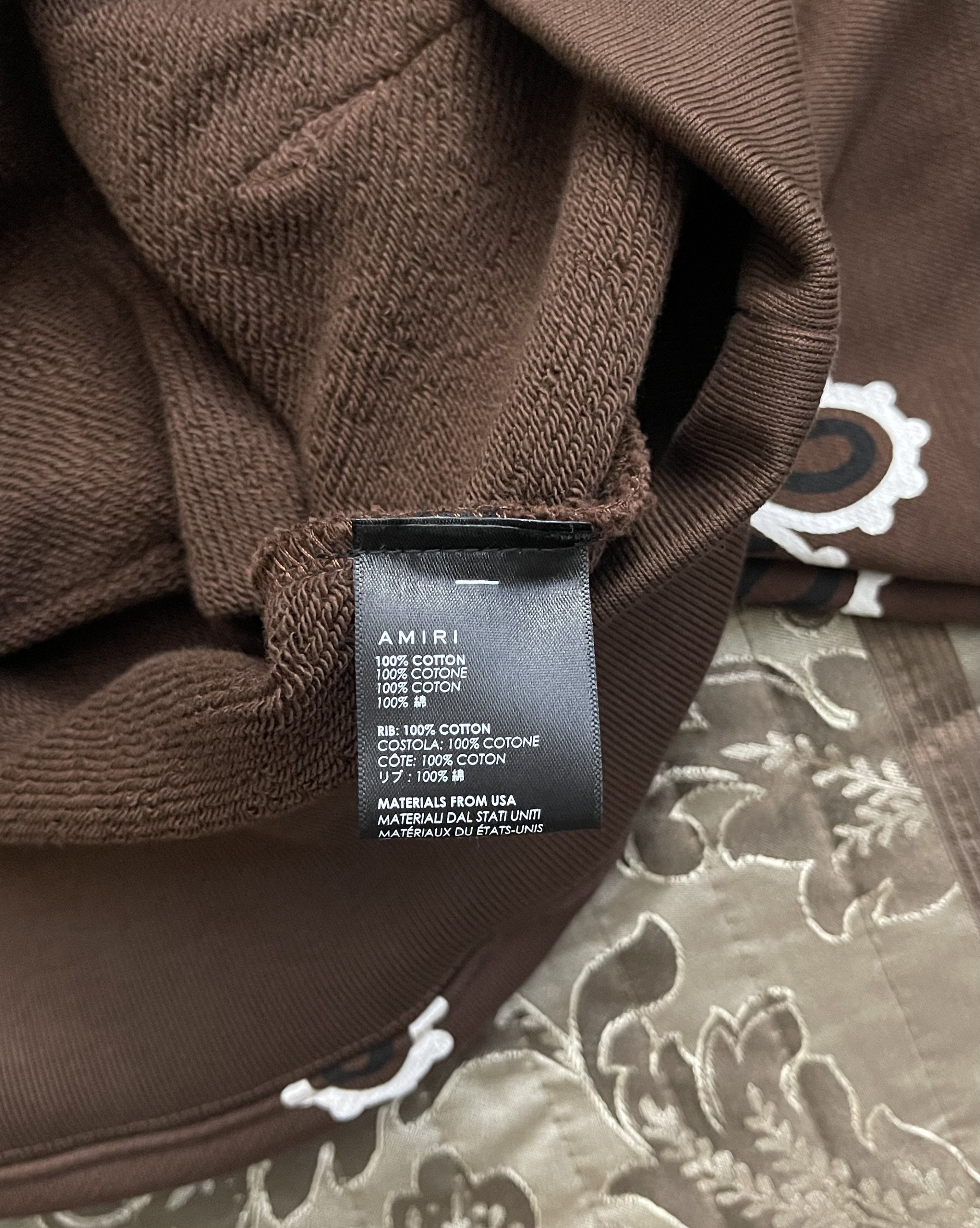 Amiri Amiri Brown Paisley Hoodie Size US S / EU 44-46 / 1 - 5 Thumbnail