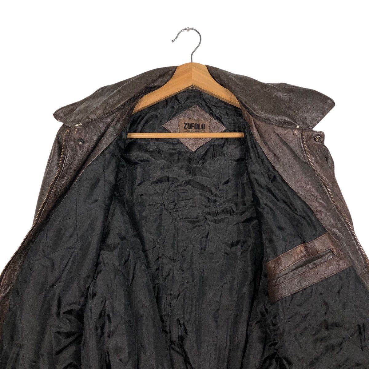 Japanese Brand 📌Vintage Genuine Leather Jacket Zufolo Blanket Issey Miyake Size US M / EU 48-50 / 2 - 15 Thumbnail