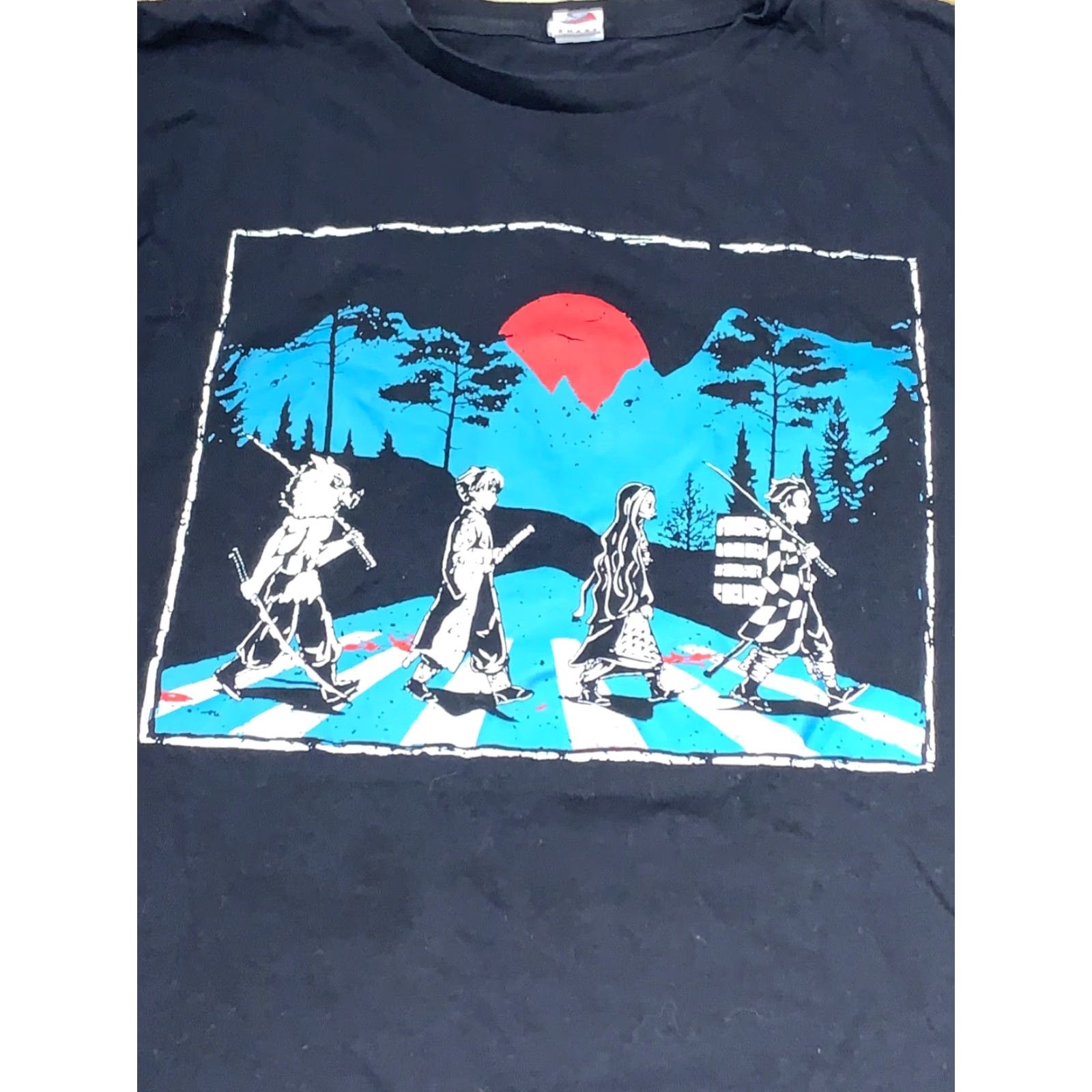 Vintage Demon Slayer T Shirt Mens L Black Short Sleeve Crew Neck Cartoon Anime Graphic Solid #4812 Size US L / EU 52-54 / 3 - 2 Thumbnail