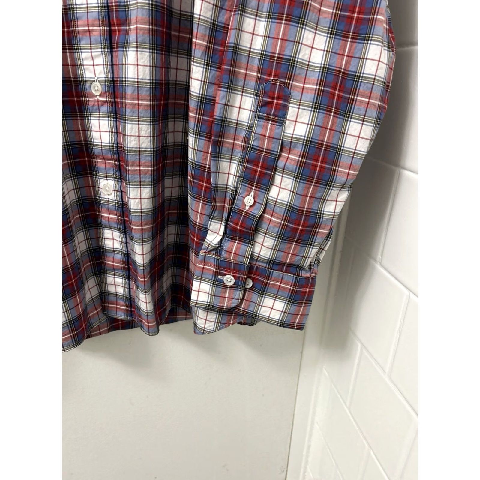 Brooks Brothers VINTAGE Brooks Brothers Original Polo Shirt Mens XL Red Blue Plaid Made In USA L/S Size US XL / EU 56 / 4 - 7 Thumbnail