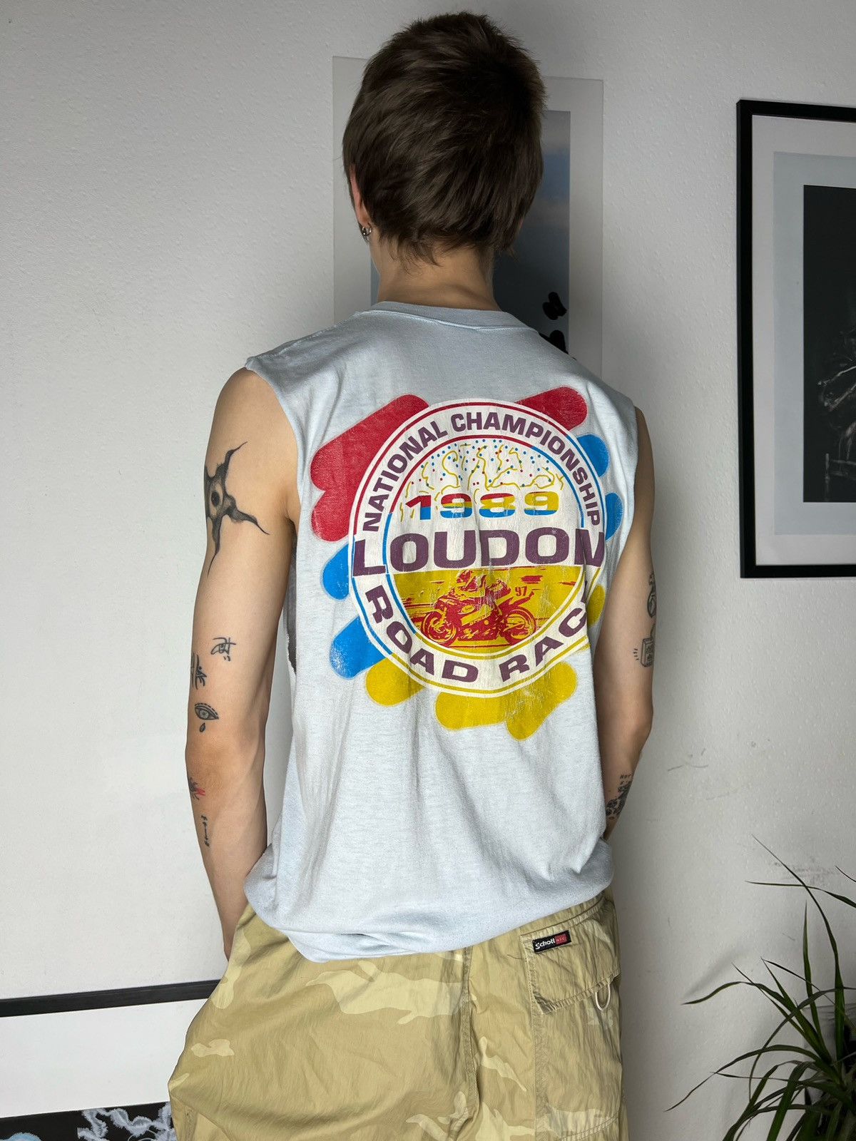 Harley Davidson × Vintage 1989 London Moto tee Tank Top Dunlop racing Suzuki Size US M / EU 48-50 / 2 - 12 Thumbnail