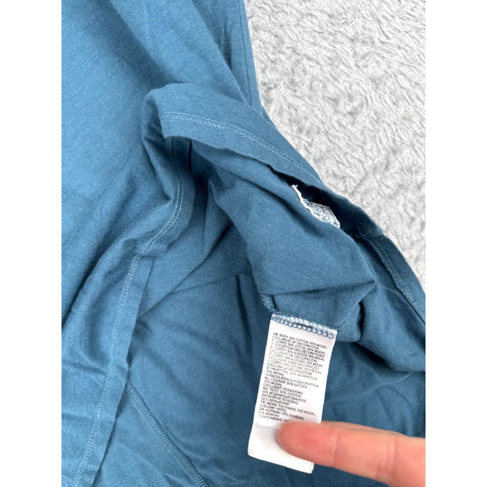 The North Face VINTAGE The North Face Women's T-Shirt Casual Long Sleeve Crew Neck Blue Cotton Basic All Seasons Size M / US 6-8 / IT 42-44 - 7 Thumbnail