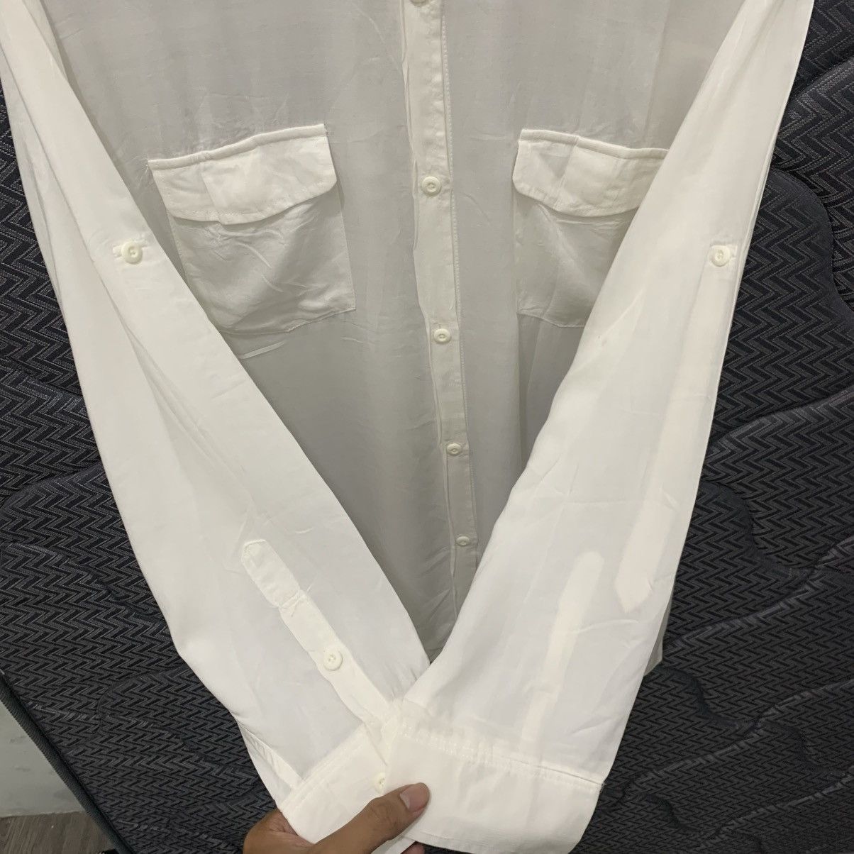 GOA G.O.A - Mesh White Shirt Button Up Ifsix Lgb Style Size US XL / EU 56 / 4 - 3 Thumbnail