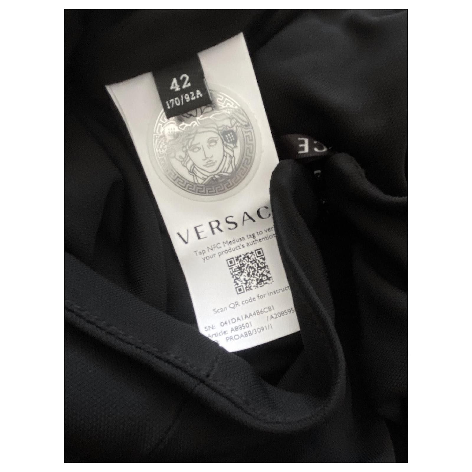 Versace Versace One Shoulder Hoop Embellished Black Dress Size M / US 6-8 / IT 42-44 - 7 Thumbnail