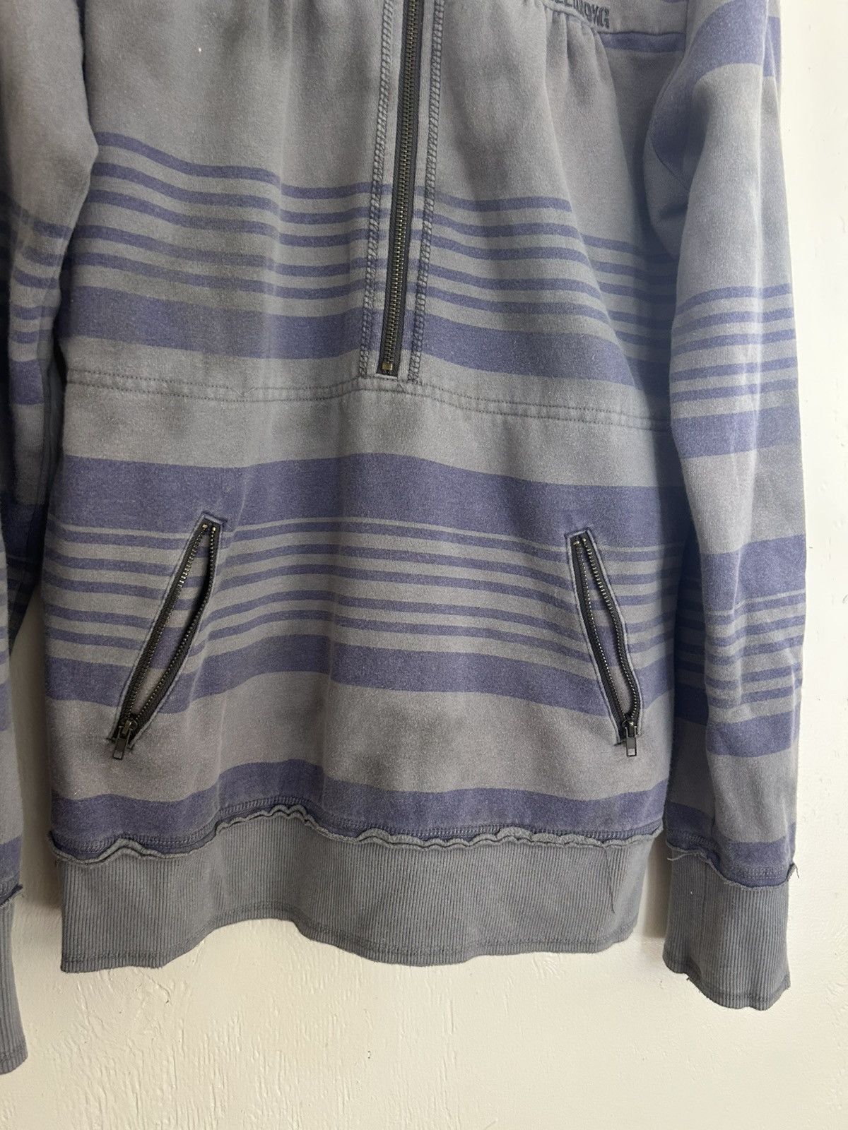 Billabong Vintage Billabong Half Zip Grey Striped Hoodie Size US XL / EU 56 / 4 - 4 Thumbnail