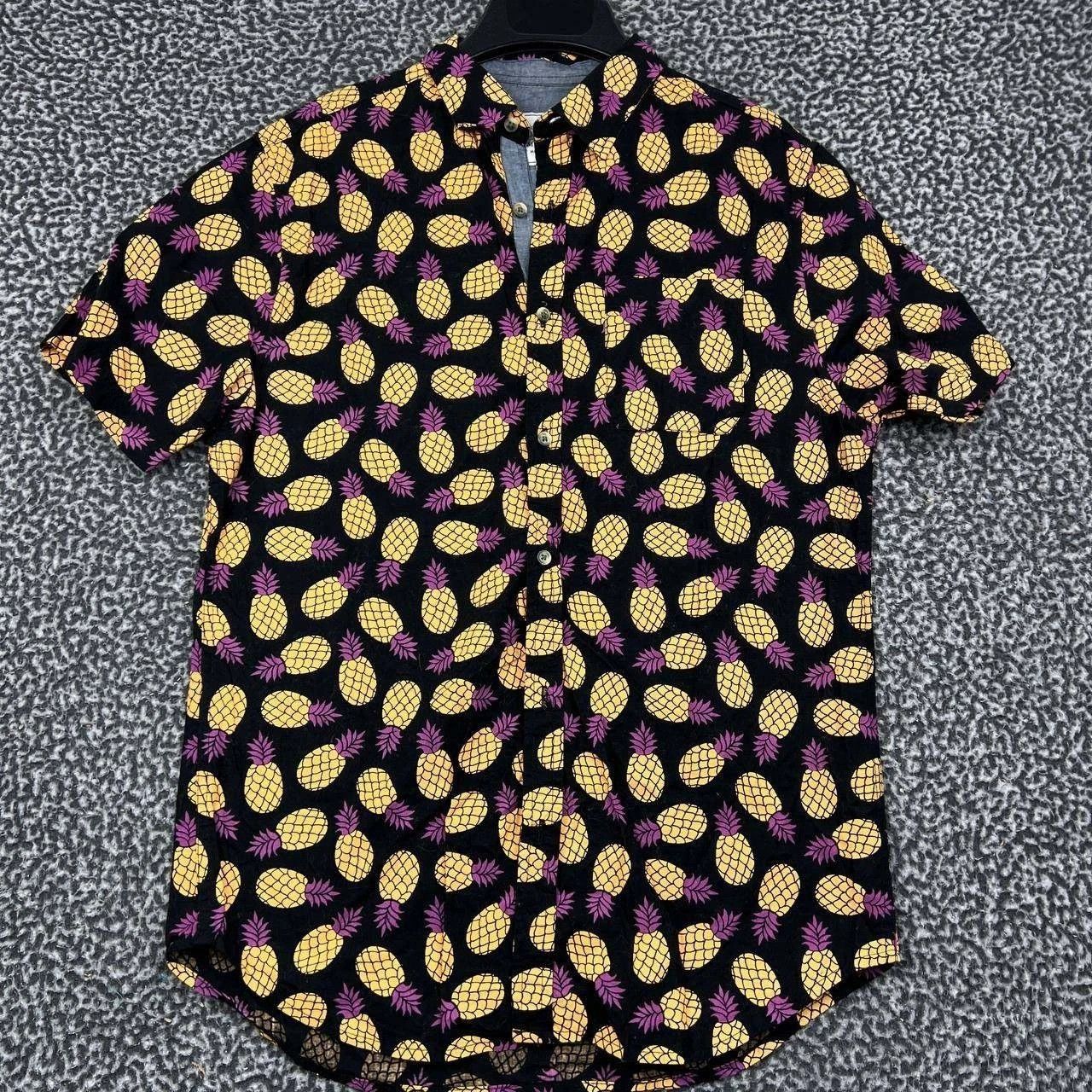 StraightFaded Straight Faded Button Up Shirt Men Pineapple Print Black M Size US M / EU 48-50 / 2 - 1 Thumbnail