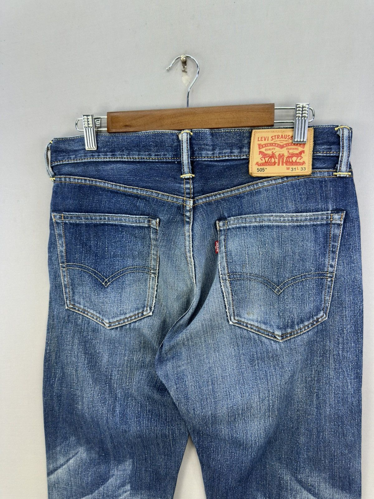 Levi's Levi’s 505 Whisker Faded Regular Fit Jeans Size US 33 - 6 Thumbnail