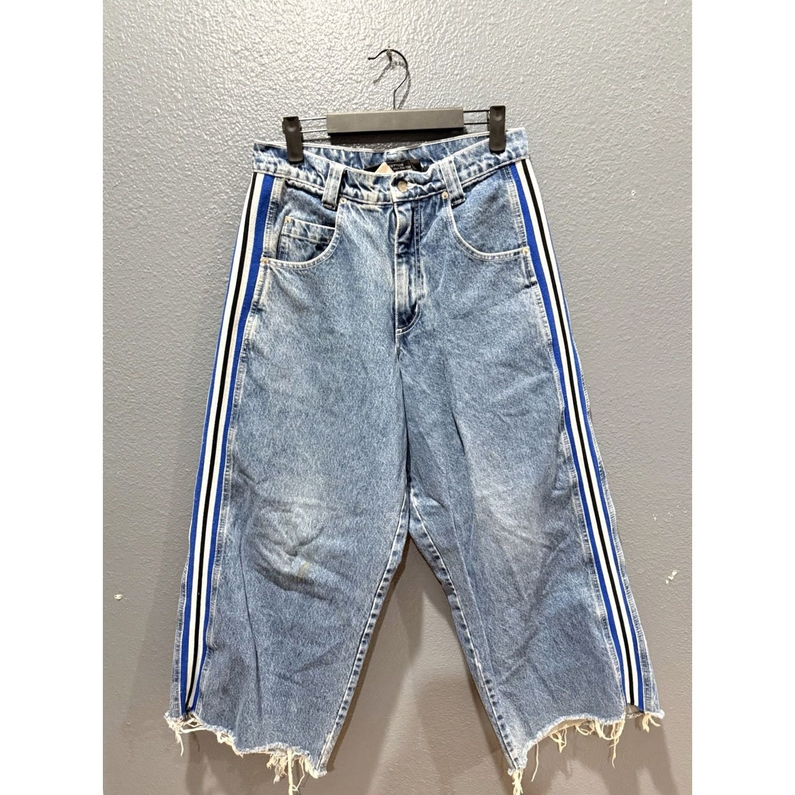 Vintage VINTAGE Menace 90s Baggy Wide-Leg Denim Jeans Distressed Sz 30 Mens Jeans Blue 30s Distressed Size US 30 / EU 46 - 3 Thumbnail