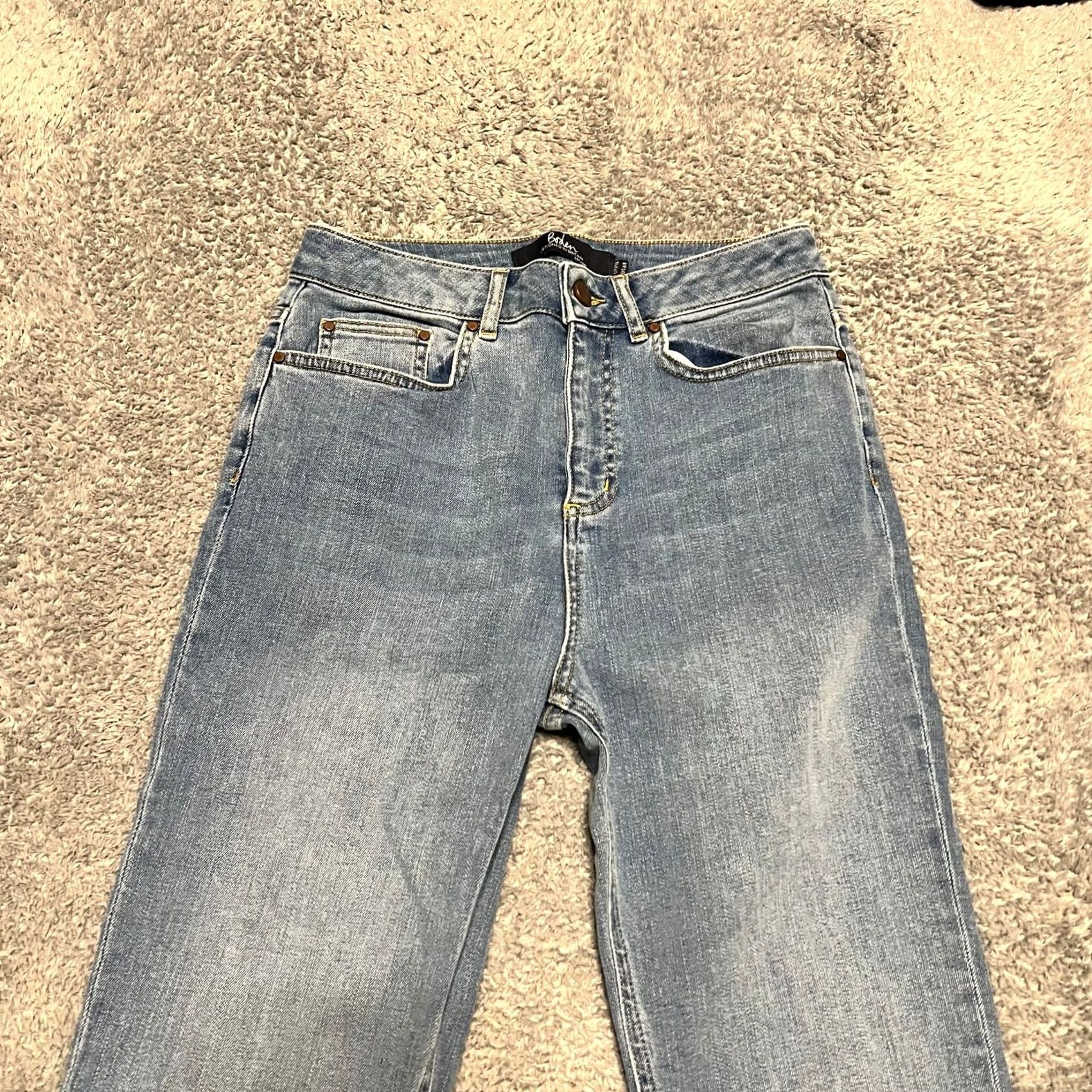 Boden Boden Jeans Women 6 R Blue Denbign Tie Ankle Straight High Rise 27 x25.5 Size 28" / US 6 / IT 42 - 3 Thumbnail