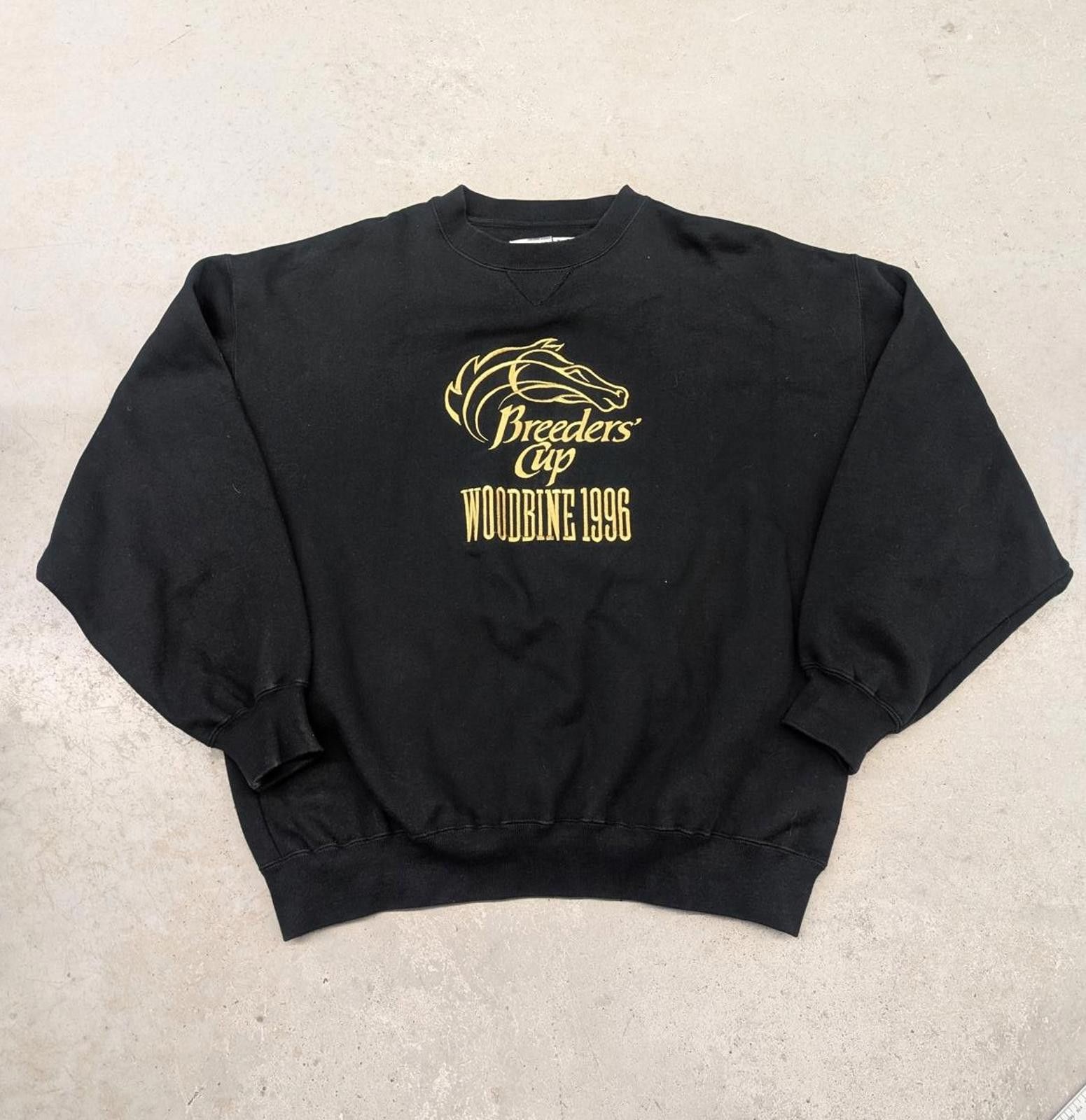 Vintage Vintage 1996 Woodbine Race Track Breeders Cup Black Sweater Size US L / EU 52-54 / 3 - 1 Thumbnail