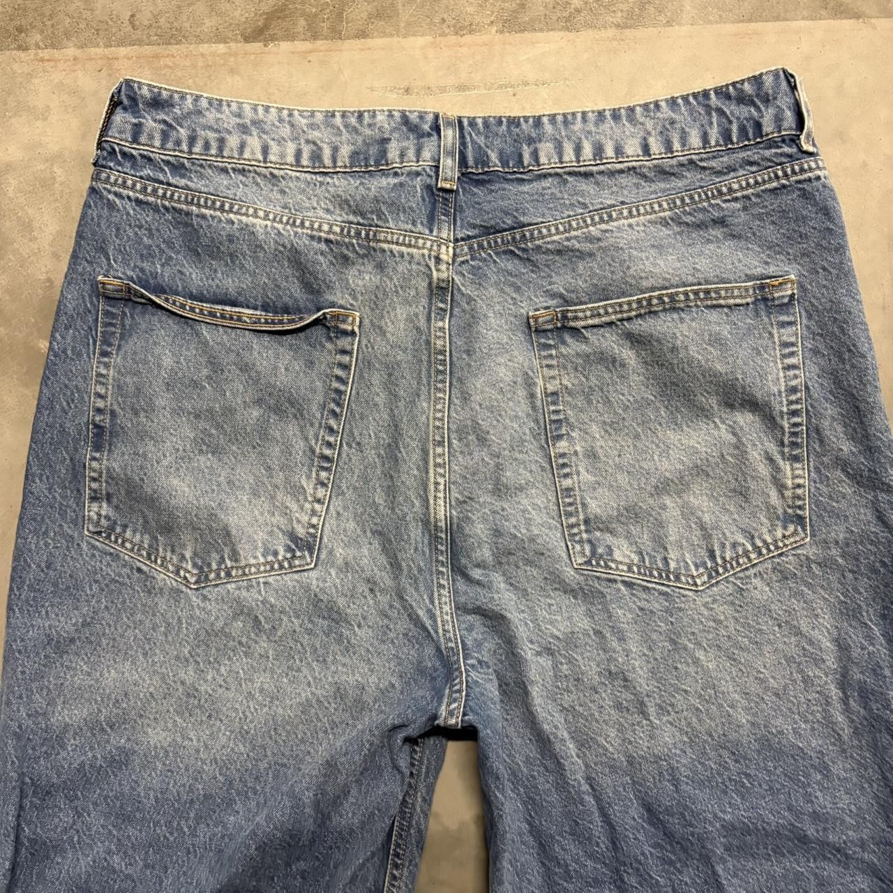 Japanese Brand × Vintage Crazy Vintage Y2K/2000s Super Baggy Super WideLeg Grunge Skater Style Medium Wash Denim Jeans! Size US 38 / EU 54 - 7 Thumbnail