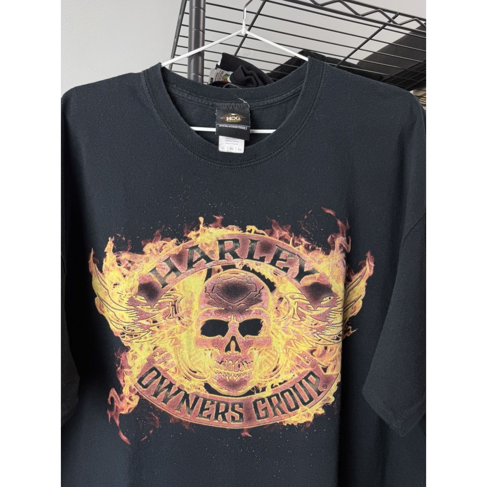 Harley Davidson Vintage Harley Davidson Owners Group T Shirt Skull Bones Size US XL / EU 56 / 4 - 2 Thumbnail